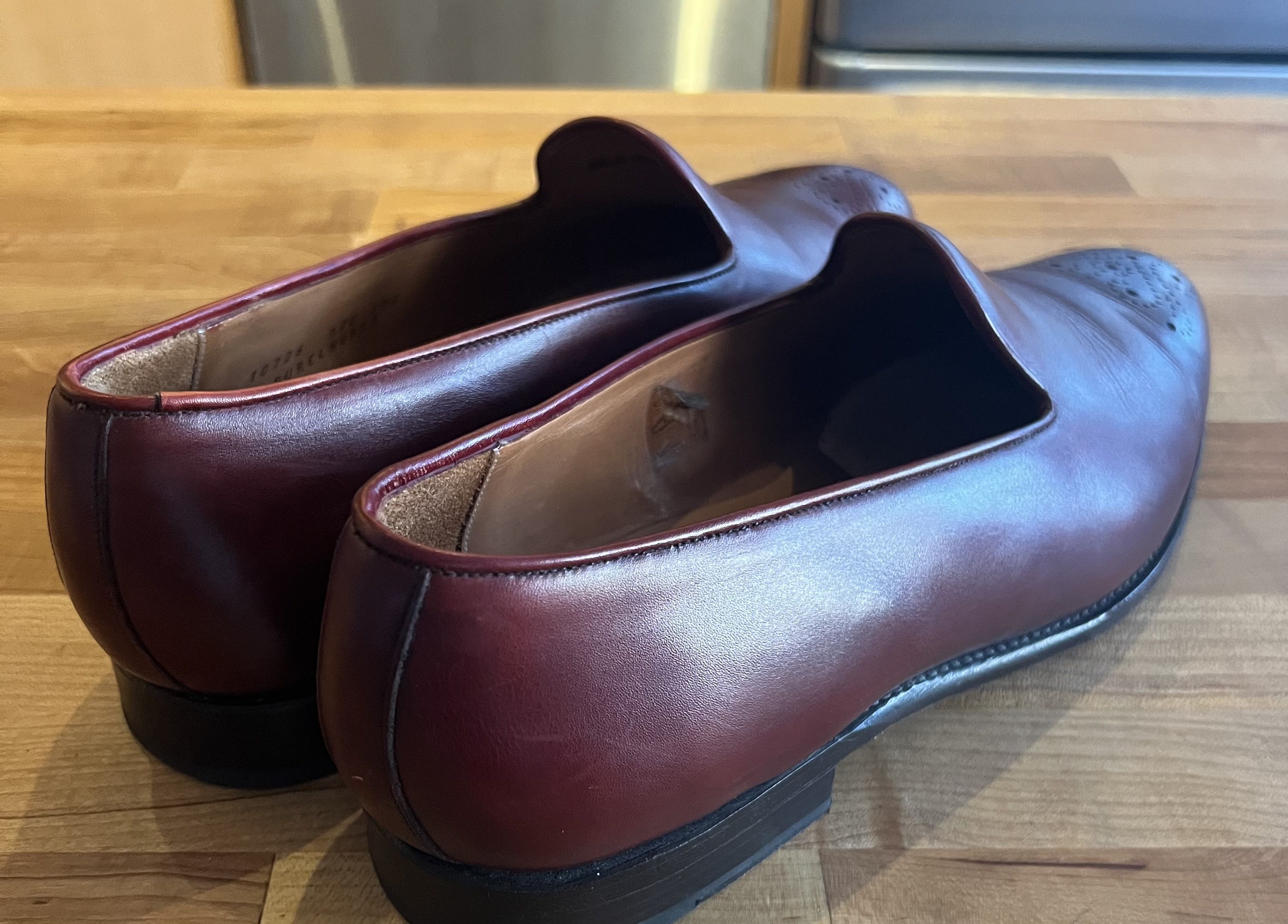 J.FitzPatrick J. FitzPatrick Chelan Dress Loafers - Burgundy - 12E (US) Size US 12 / EU 45 - 4 Thumbnail
