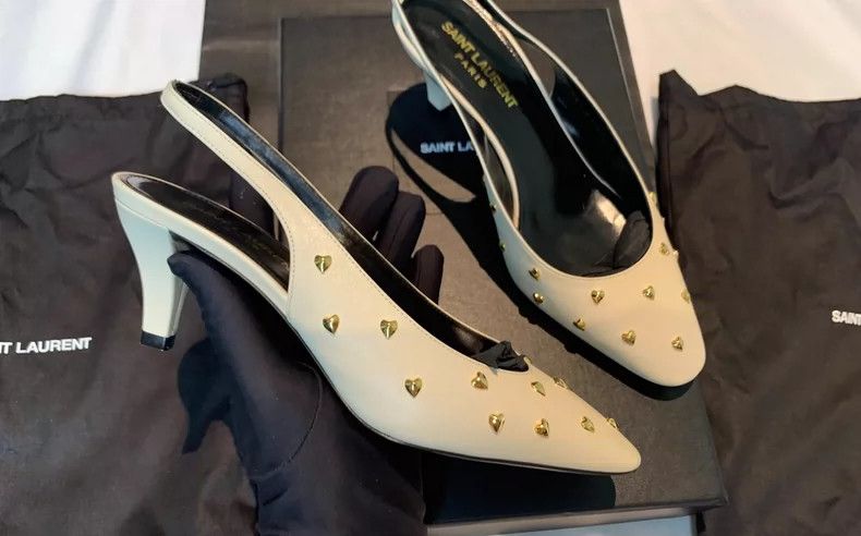 Saint Laurent Paris Saint Laurent Paris Love Rivet High Heels Size US 5.5 / IT 35.5 - 5 Thumbnail
