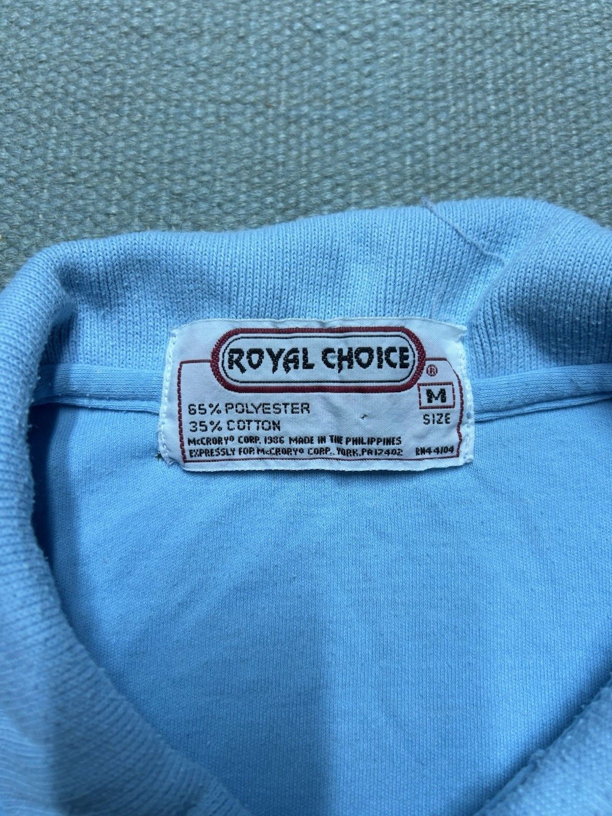 Vintage Vintage 80s polo shirt light blue soft poly cotton medium Size US M / EU 48-50 / 2 - 7 Thumbnail