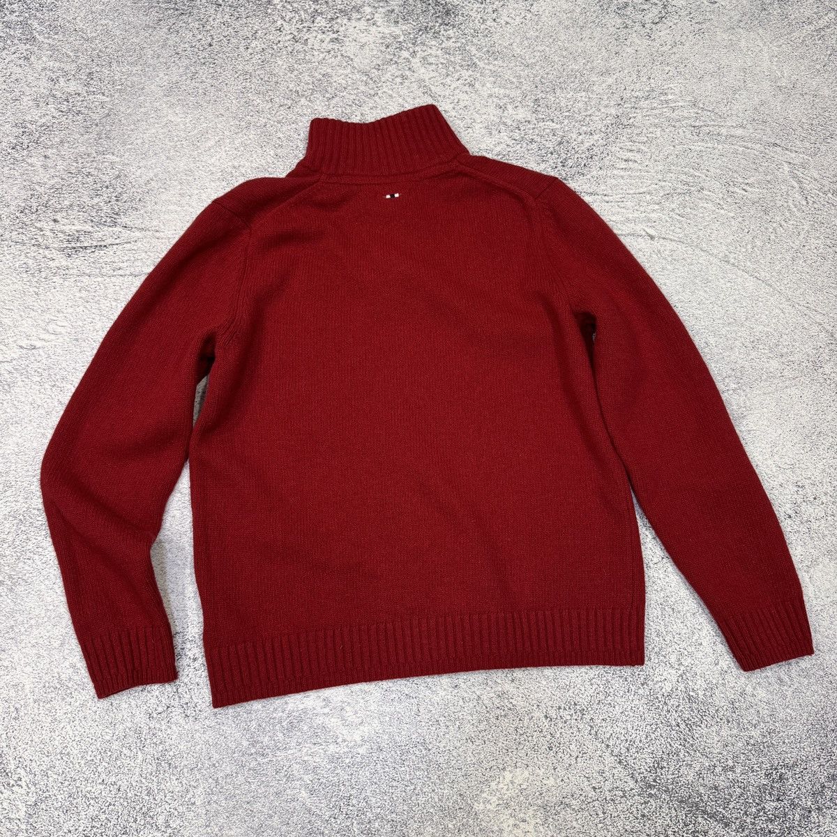 Napapijri Napapijri Wool Blend 1/4 Zip Knit Sweater Red L size Size US L / EU 52-54 / 3 - 10 Thumbnail