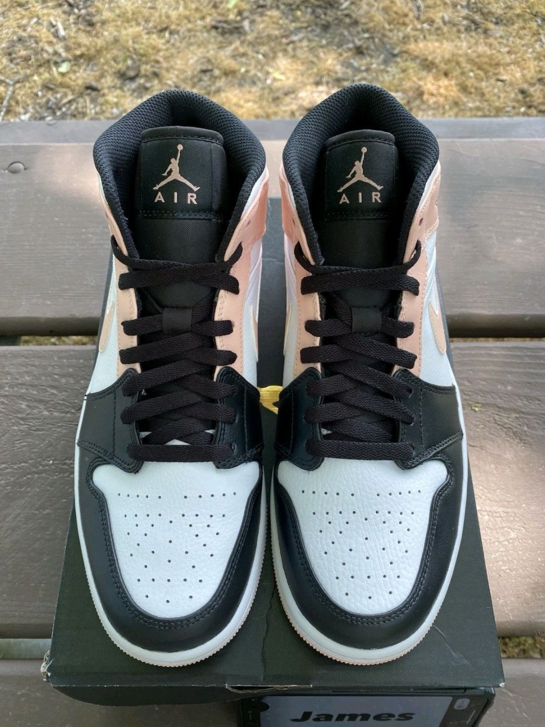 Jordan Brand Nike Air Jordan 1 Mid Crimson Tint 554724133 Size 8.5 Men Size US 8.5 / EU 41-42 - 2 Thumbnail