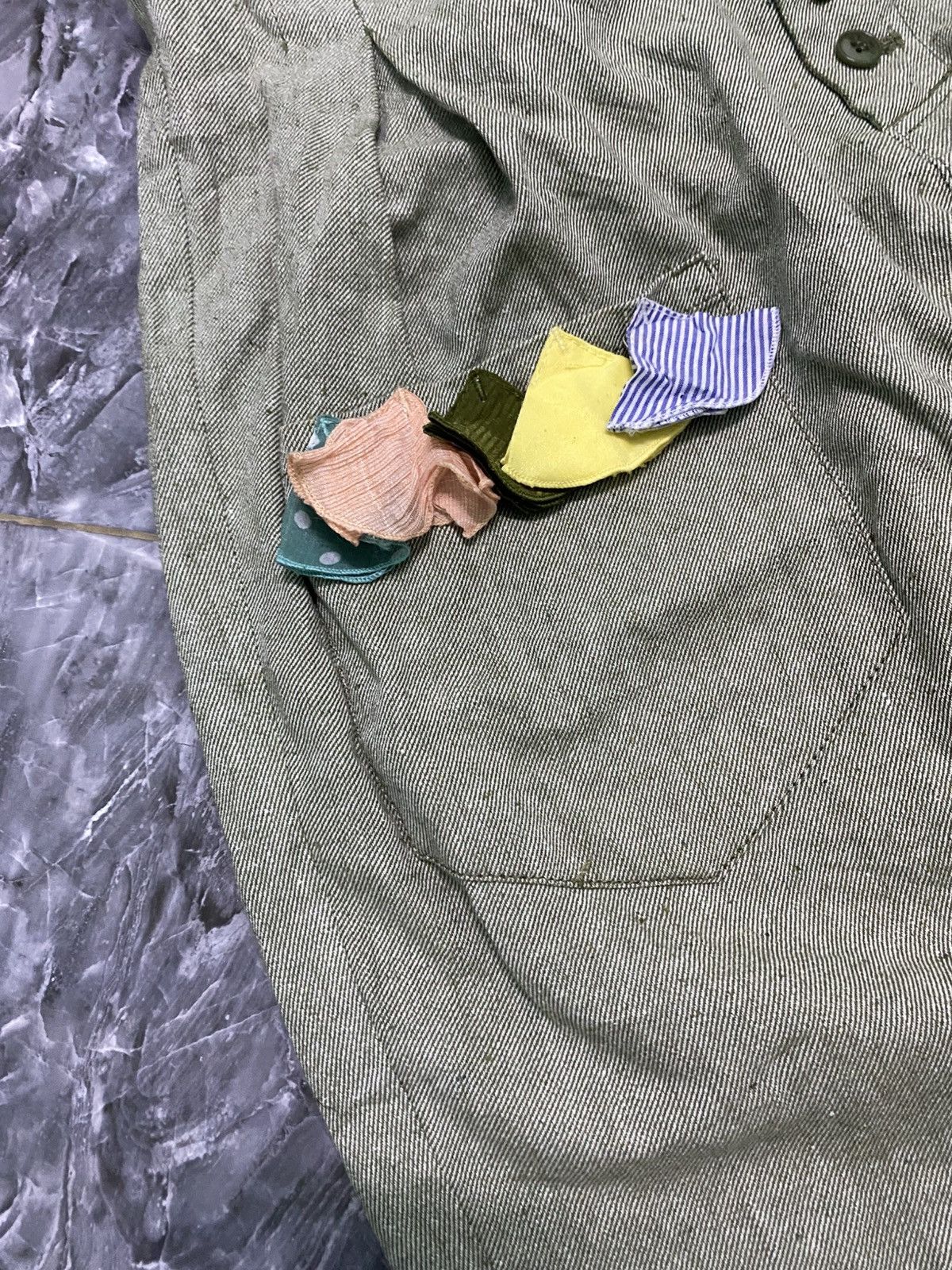 Ne-Net VINTAGE NE-NET X ISSEY MIYAKE Tape Drop Crotch Cropped Pants Size US 30 / EU 46 - 3 Thumbnail