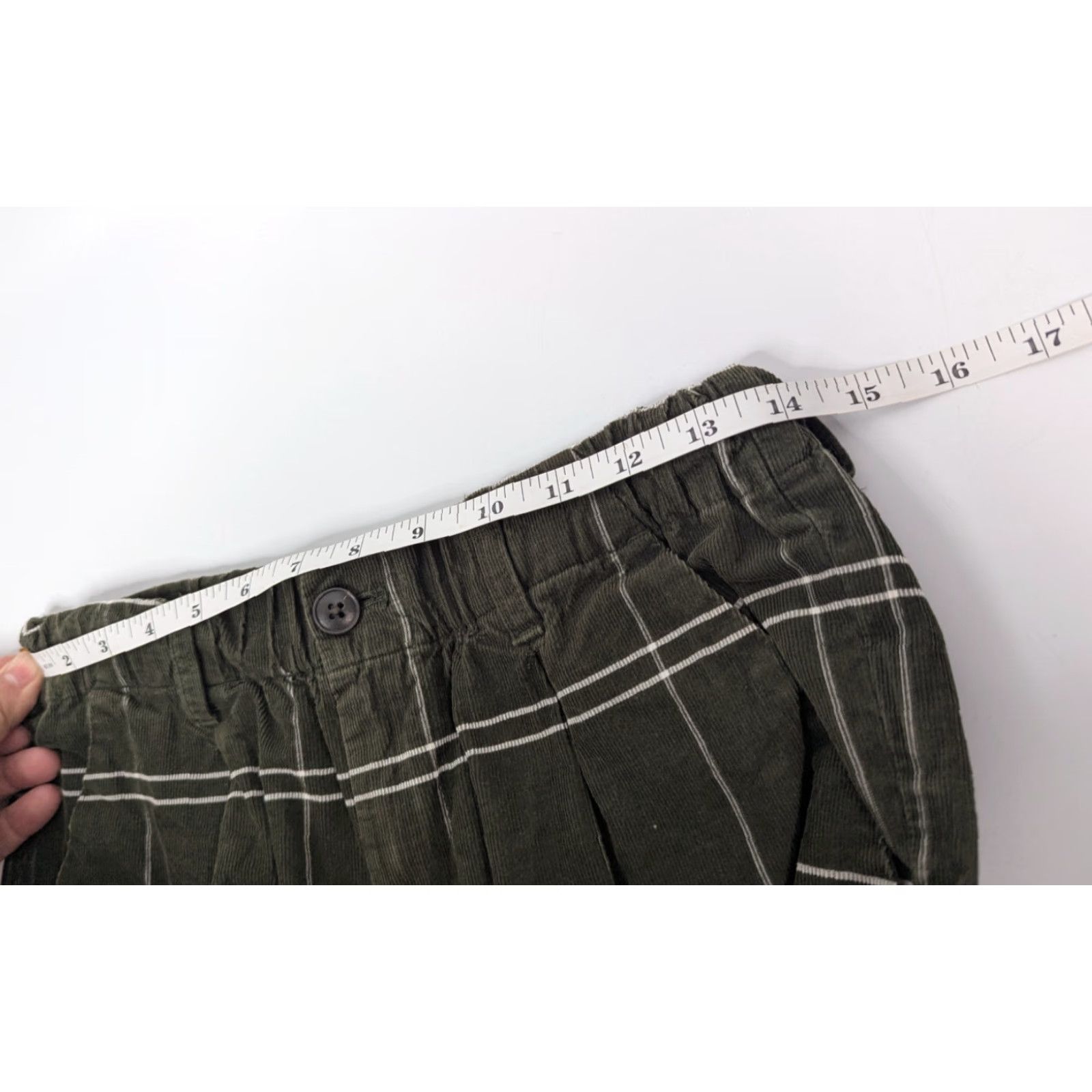 Madewell Madewell Jogger Pants Pants Corduroy Mid Rise Pull On High Rise Womens XS NC364 Green Windowpane Size 26" / US 2 / IT 38 - 7 Thumbnail