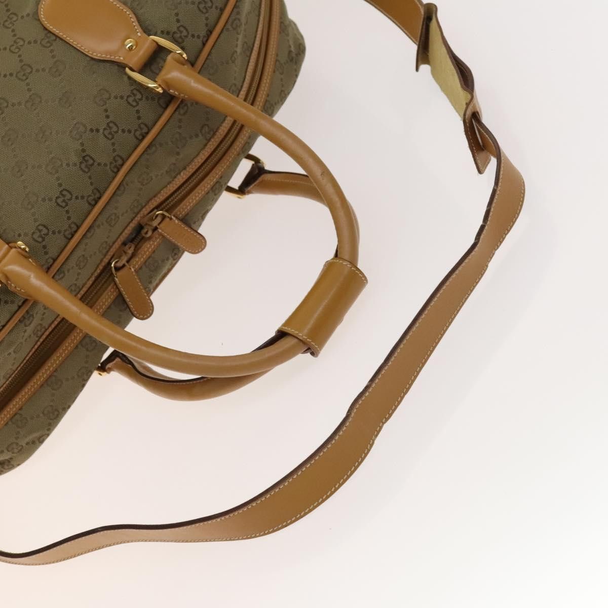 Gucci GUCCI GG Canvas Boston Bag Gold Beige Size ONE SIZE - 8 Thumbnail