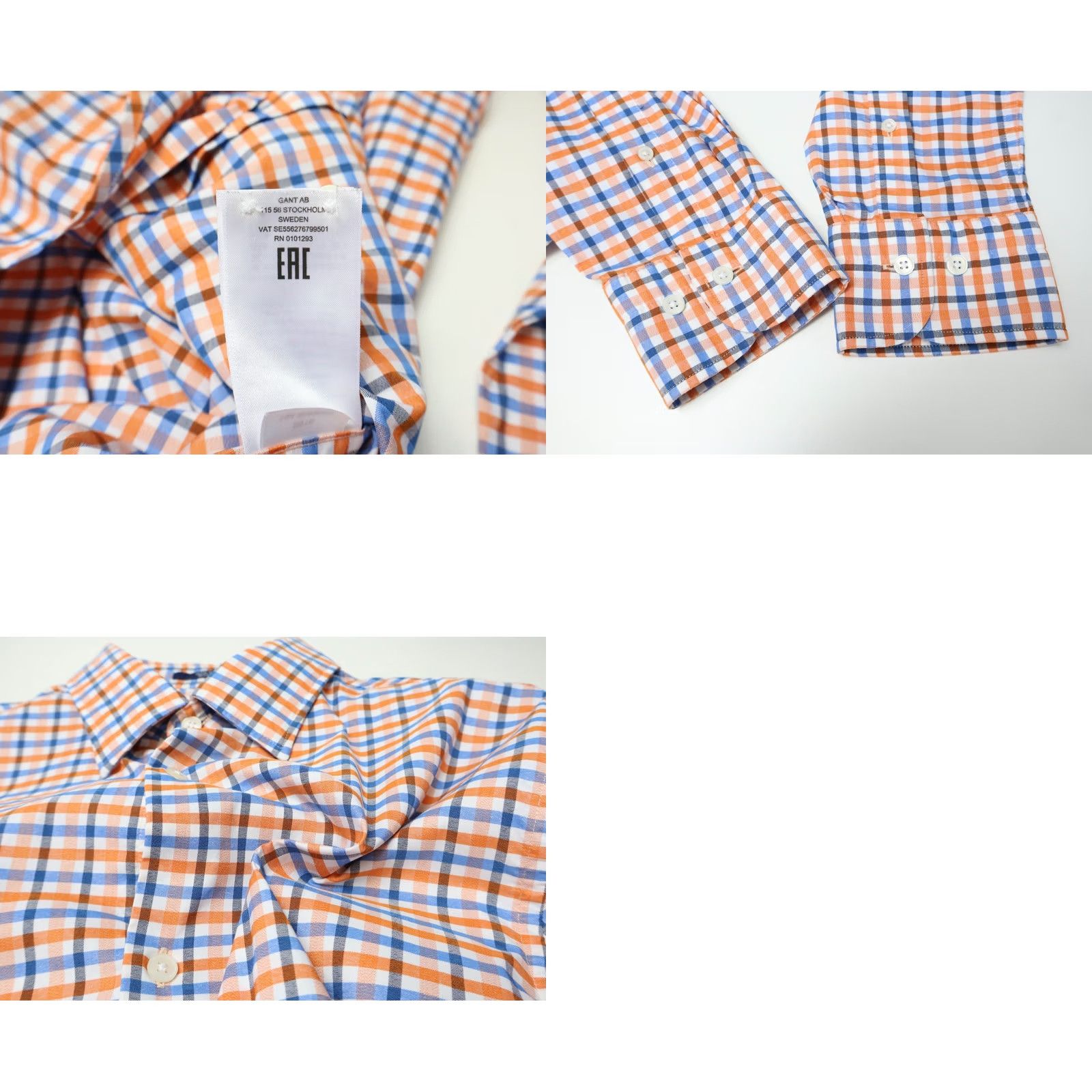 Gant GANT Tech Prep Regular Shirt Men Large Multicolor Check Long Sleeve Button-Up Size US L / EU 52-54 / 3 - 8 Thumbnail