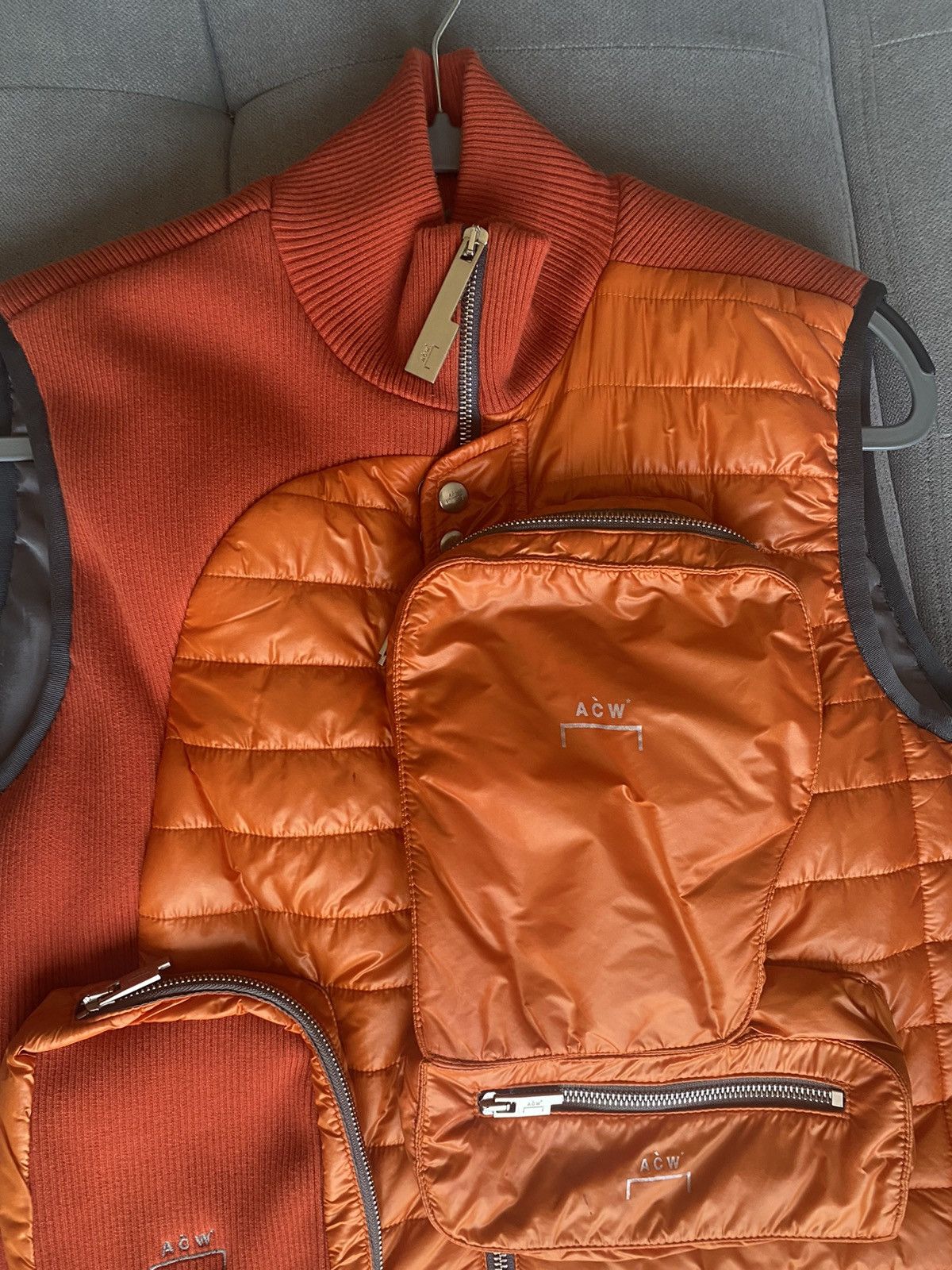 A-COLD-WALL* A Cold Wall Orange Asymmetrical Vest Size US S / EU 44-46 / 1 - 5 Thumbnail