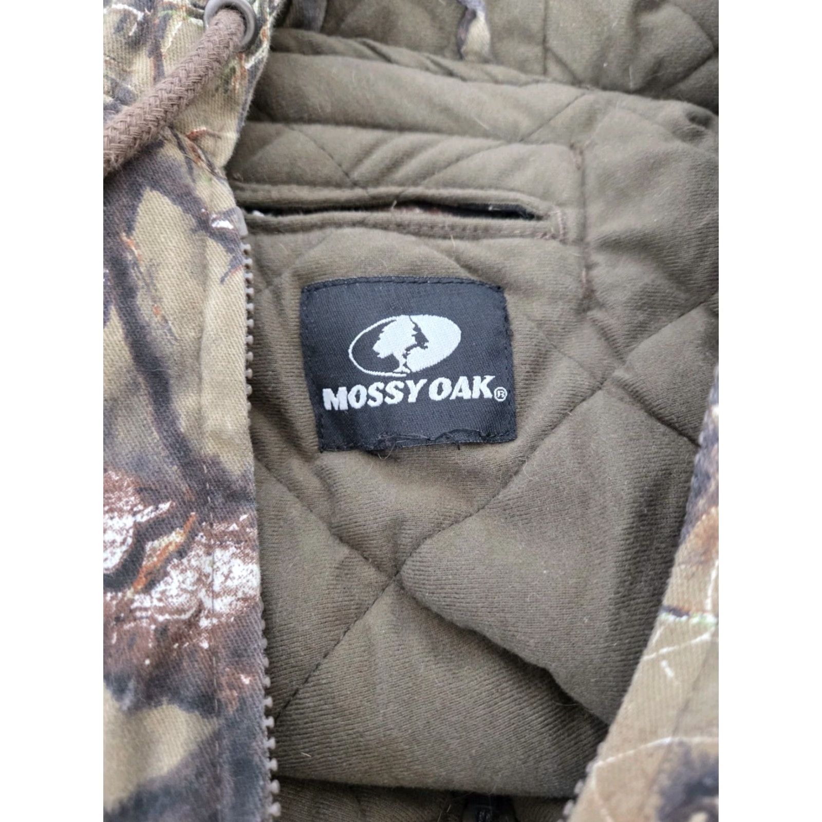 Vintage Mossy Oak Jacket Camouflage Hunting Full Zip Green Large Camo Mossy Oak Outdoors 90s Mens Size US L / EU 52-54 / 3 - 4 Thumbnail