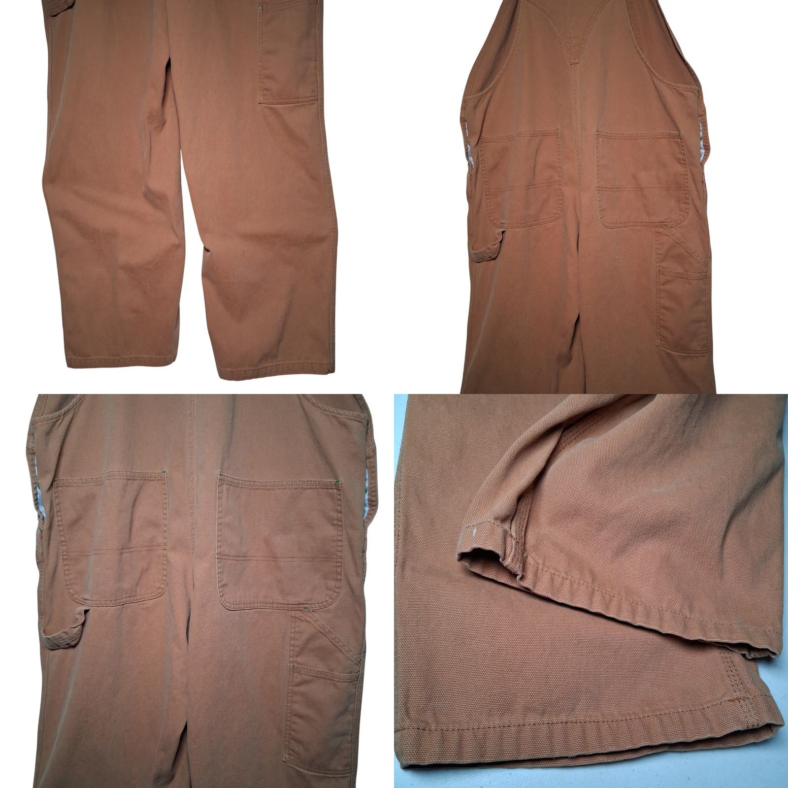 Vintage Liberty Overalls Men 42x28 Brown Canvas Carpenter Work Pants Bib Overalls Workwear Bibs Men Regular 42in Waist 28in Inseam Brown Canvas Size US 42 / EU 58 - 9 Thumbnail