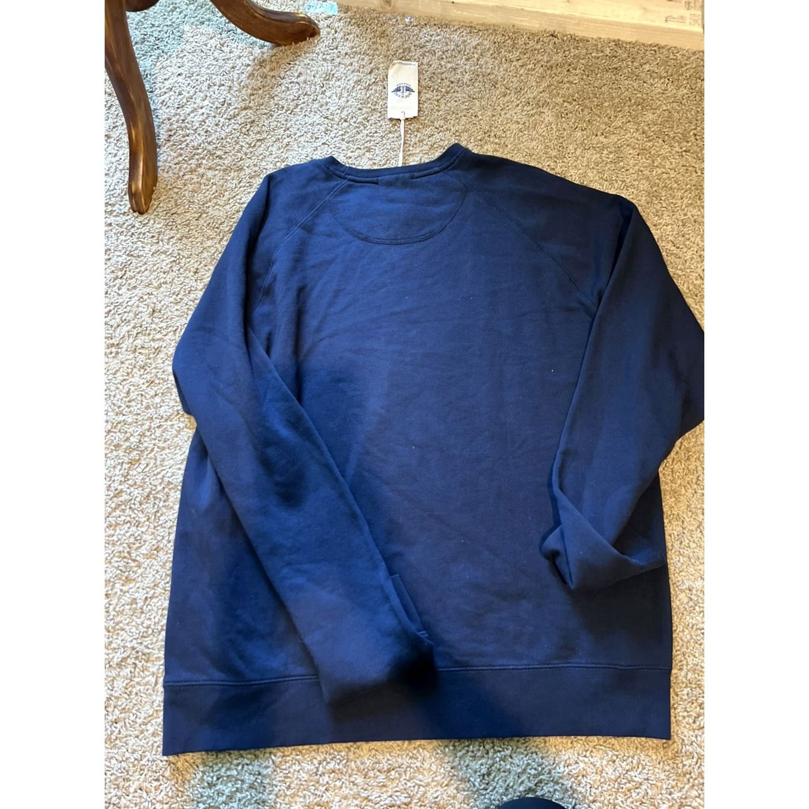 Dockers DOCKERS Sweatshirt Mens 2XL Navy Red Logo Graphic Pullover Crew Neck Lightweight Cotton Knit Long Sleeve Regular Velvety? Size US XXL / EU 58 / 5 - 7 Thumbnail