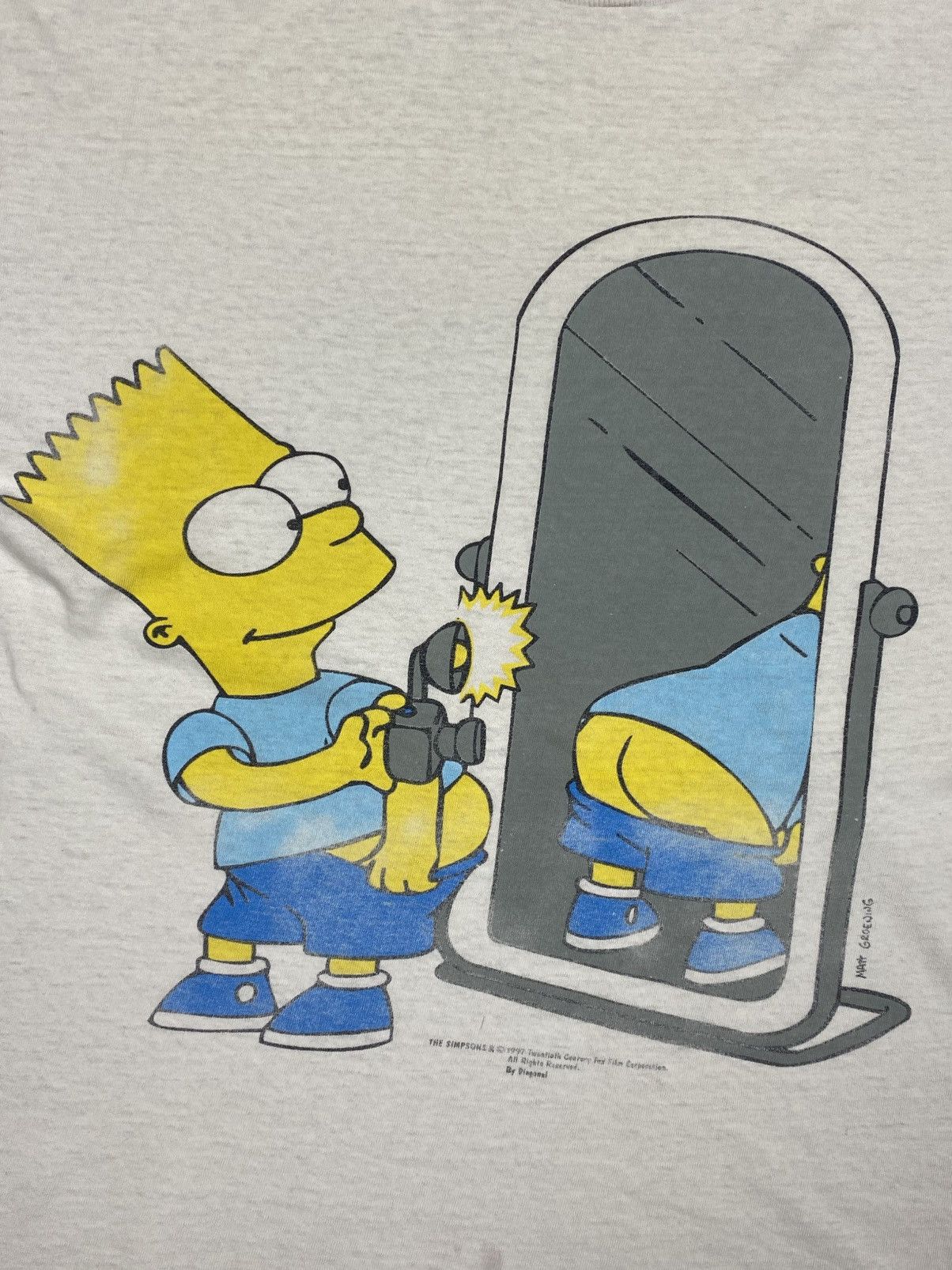 Fruit Of The Loom Vtg 1997 Bart Simpson Screen Stars Extreme Distressed Tee Size US L / EU 52-54 / 3 - 11 Thumbnail