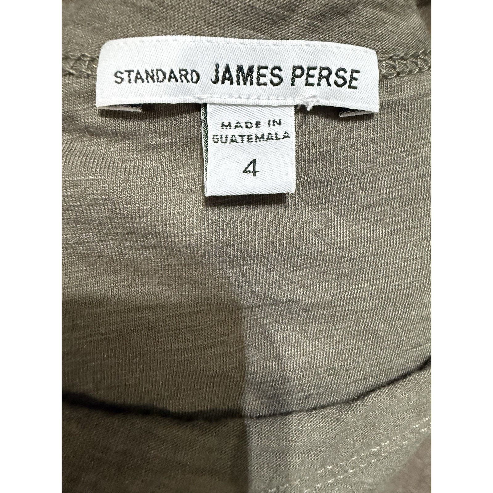 James Perse James Perse Olive Green Tunic Dress 4 Cotton Modal Classic Size S / US 4 / IT 40 - 7 Thumbnail