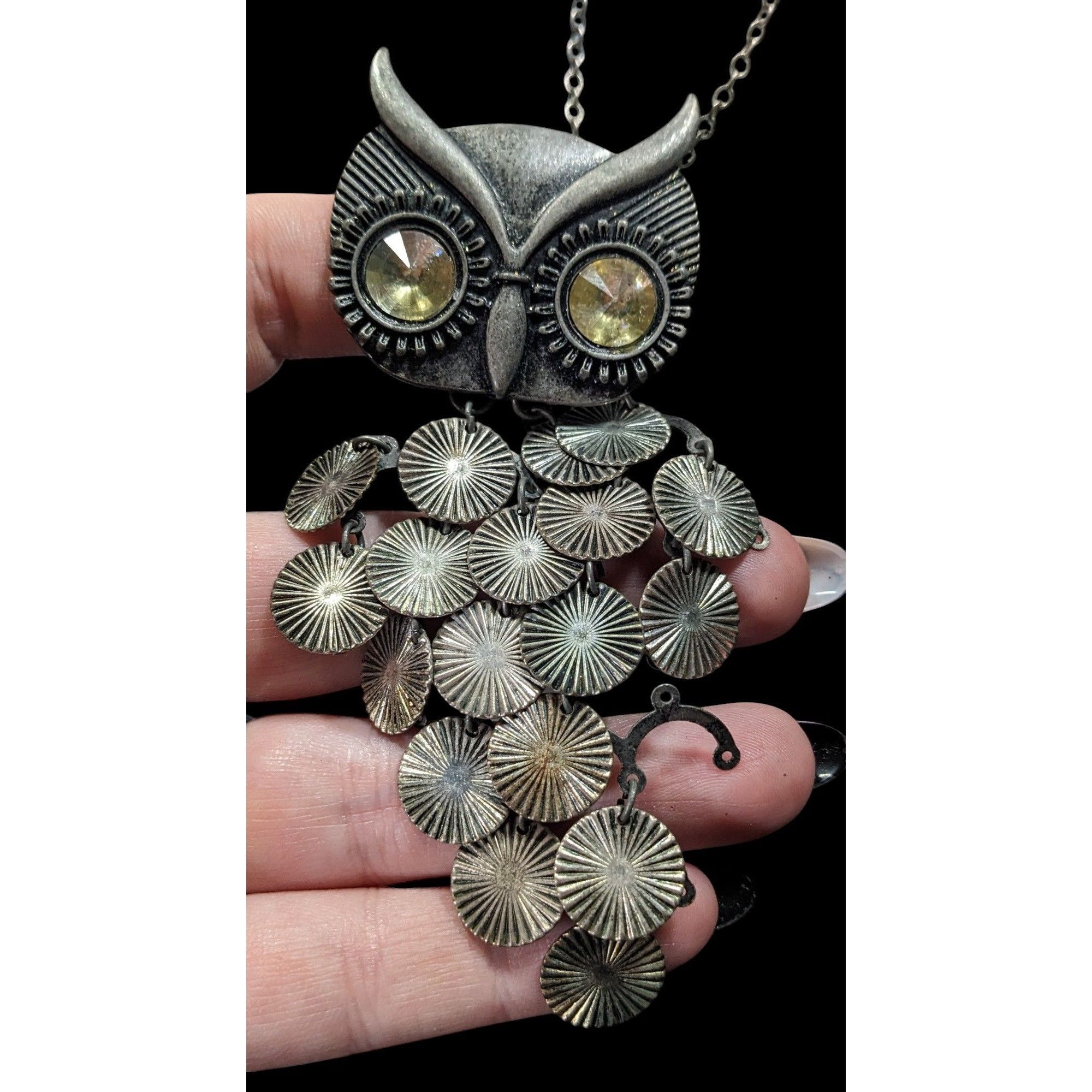 Other Quirky Y2K Own Pedant Necklace With Disc Fringe Feathers And Size ONE SIZE - 3 Thumbnail