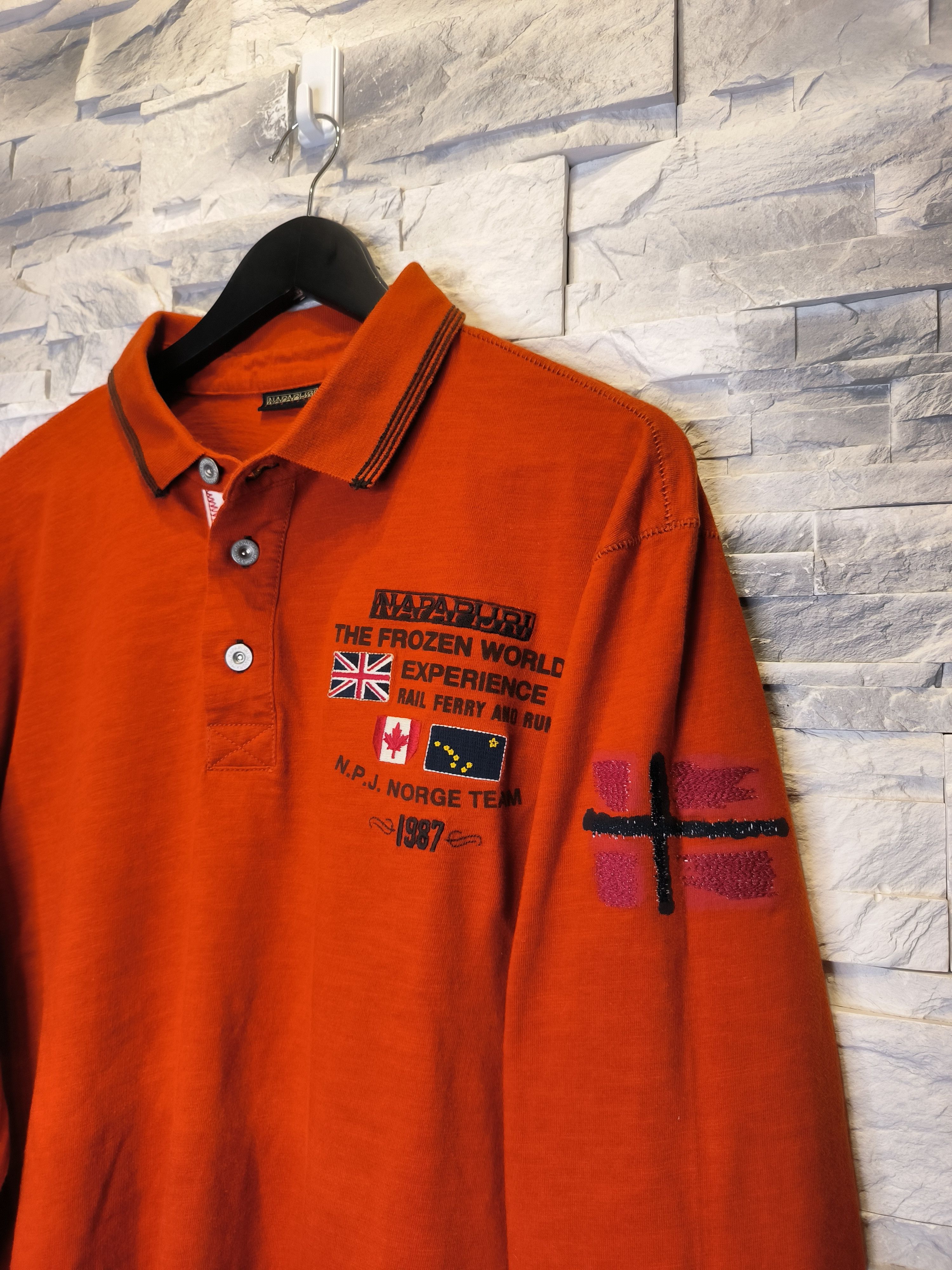 Napapijri Napapijri Norge Team Frozen NPJ Long Sleeve Polo Size US XL / EU 56 / 4 - 3 Thumbnail