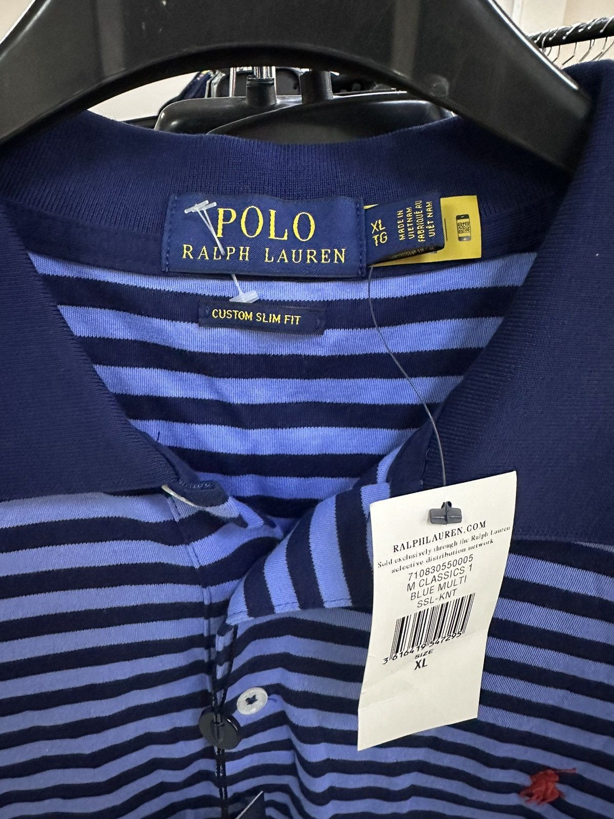 Polo Ralph Lauren × Vintage Vintage polo Ralph Lauren size XL striped blue Size US XL / EU 56 / 4 - 3 Thumbnail
