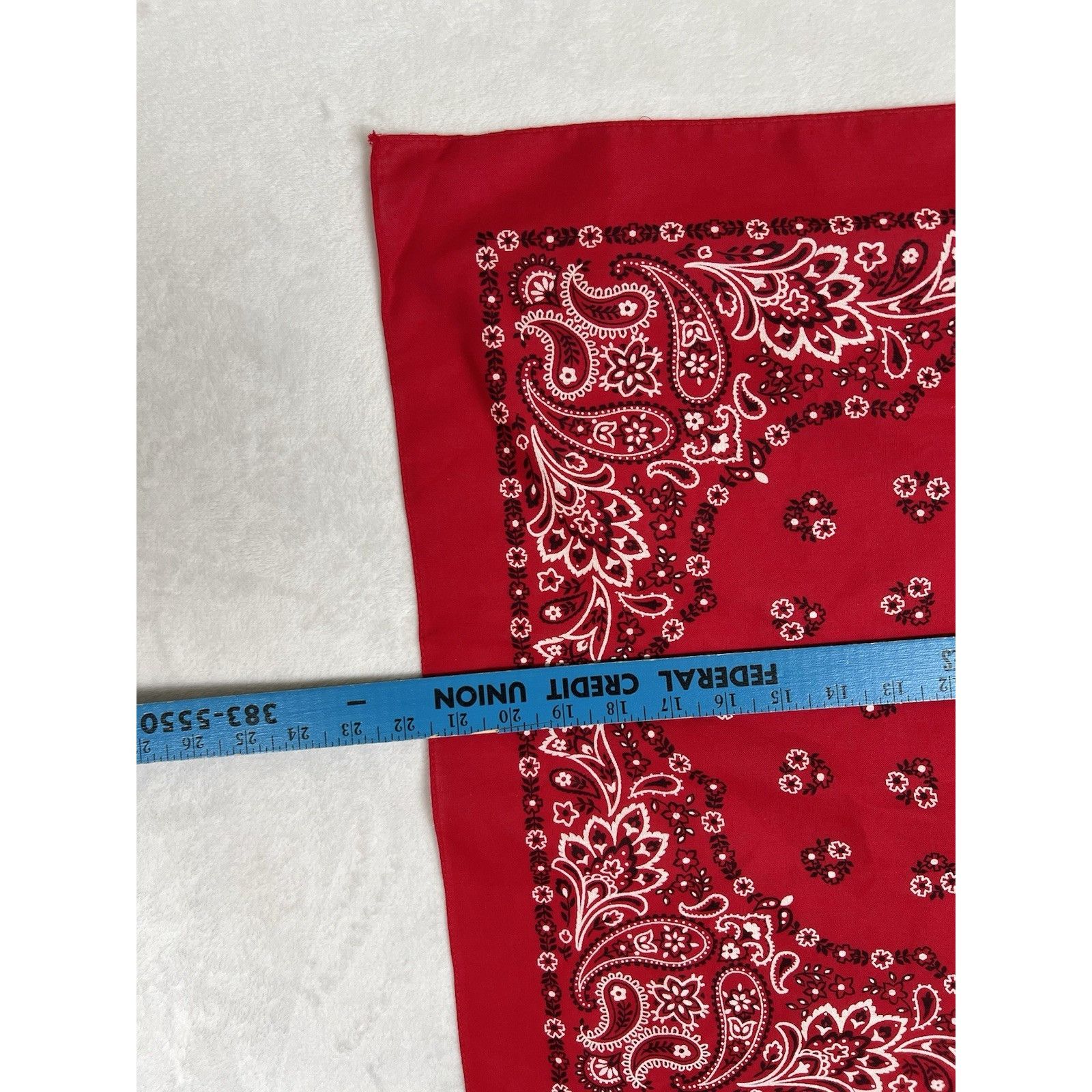 Vintage Vintage Wamcraft Bandana Red Paisley Handkerchief USA Made C Size ONE SIZE - 3 Thumbnail