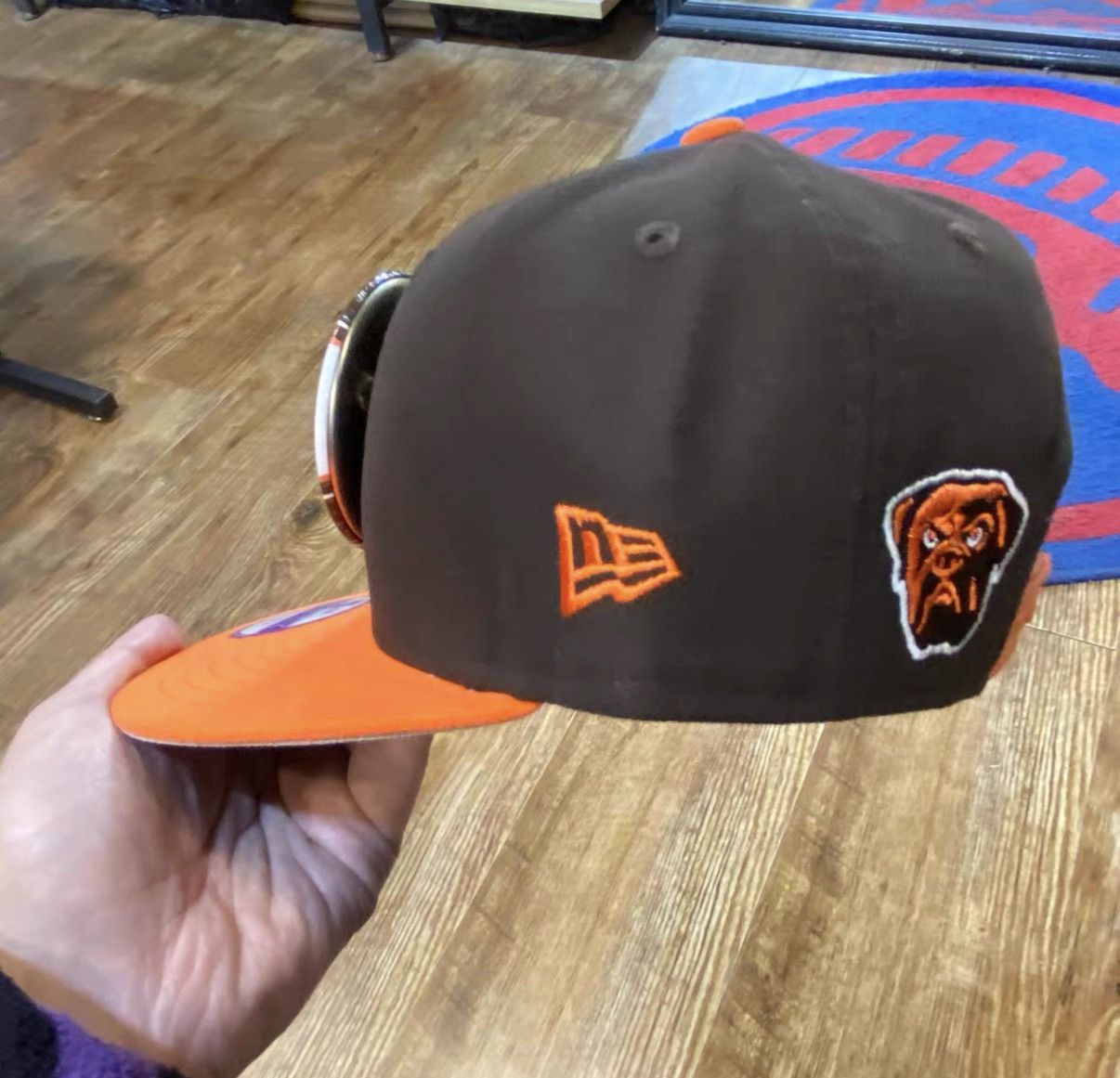 New Era New Era NFL Cleveland Browns Flat Brim Baseball Cap J32 Size ONE SIZE - 2 Thumbnail