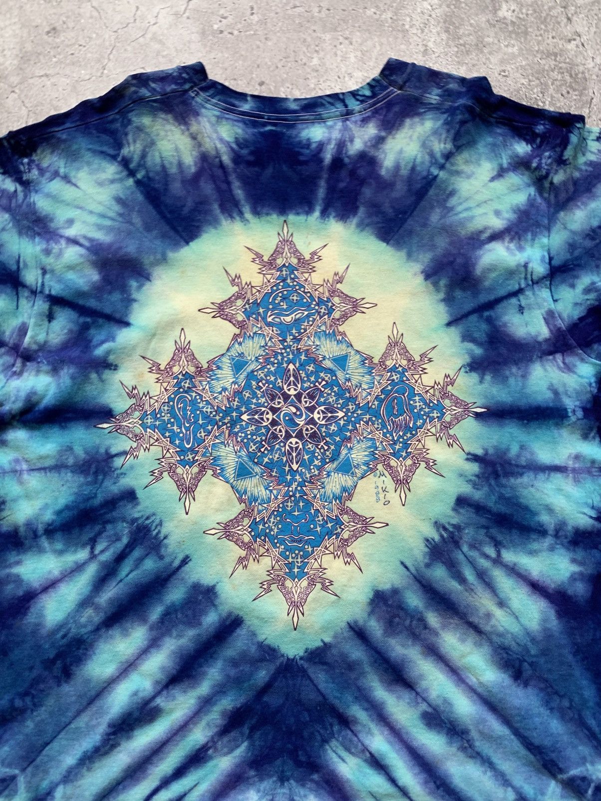 Band Tees 🔥VINTAGE WOODSTOCK 1988 MIKIO SINGLE STITCH TYE DYE TSHIRT Size US XL / EU 56 / 4 - 6 Thumbnail