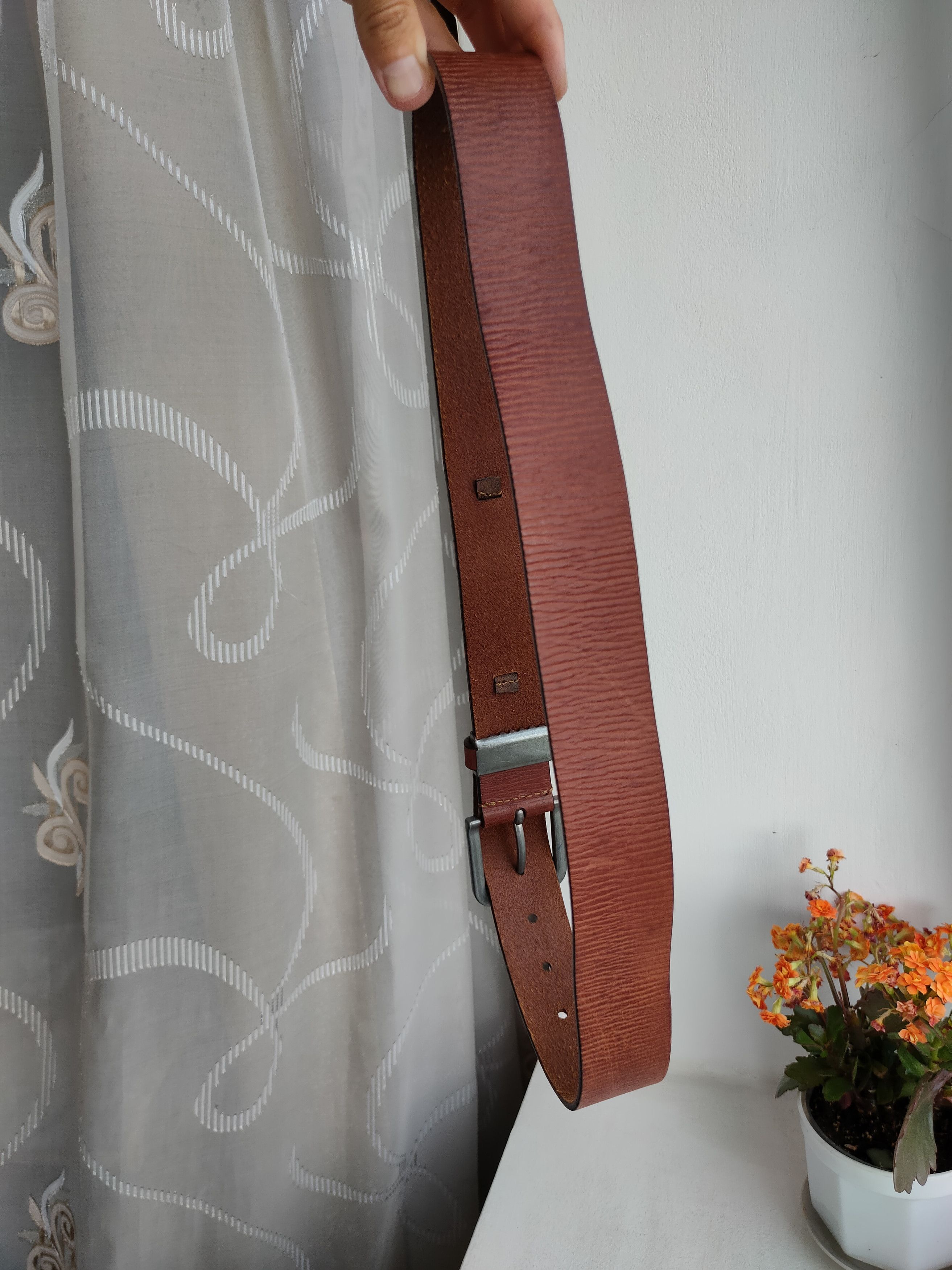 Genuine Leather Rocha John Rocha Leather Belt RJR Genuine Leather Belt Size ONE SIZE - 3 Thumbnail