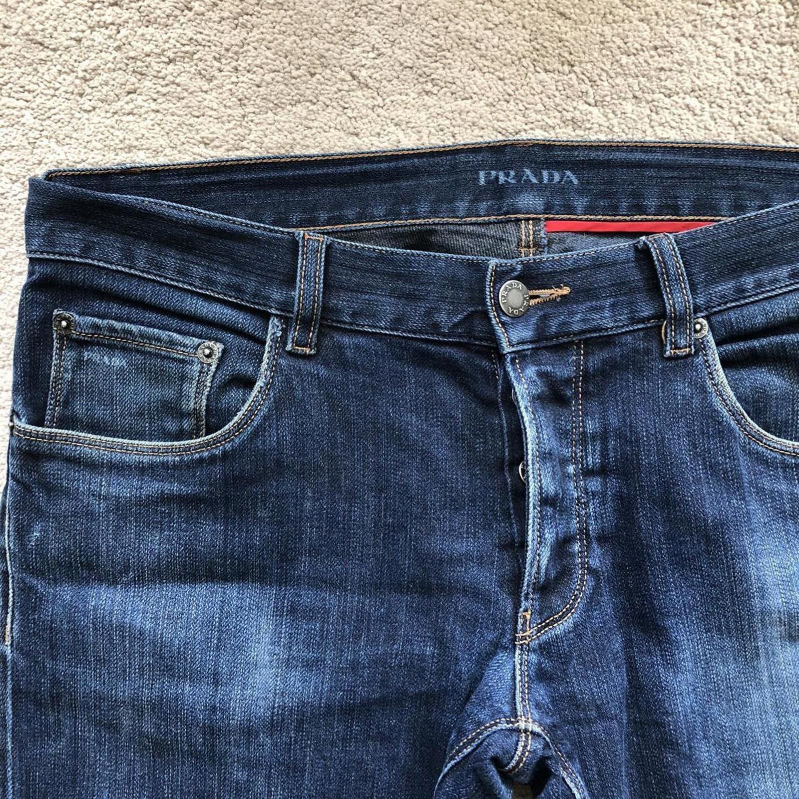 Prada Vintage Prada Distressed Jeans Size US 32 / EU 48 - 2 Thumbnail