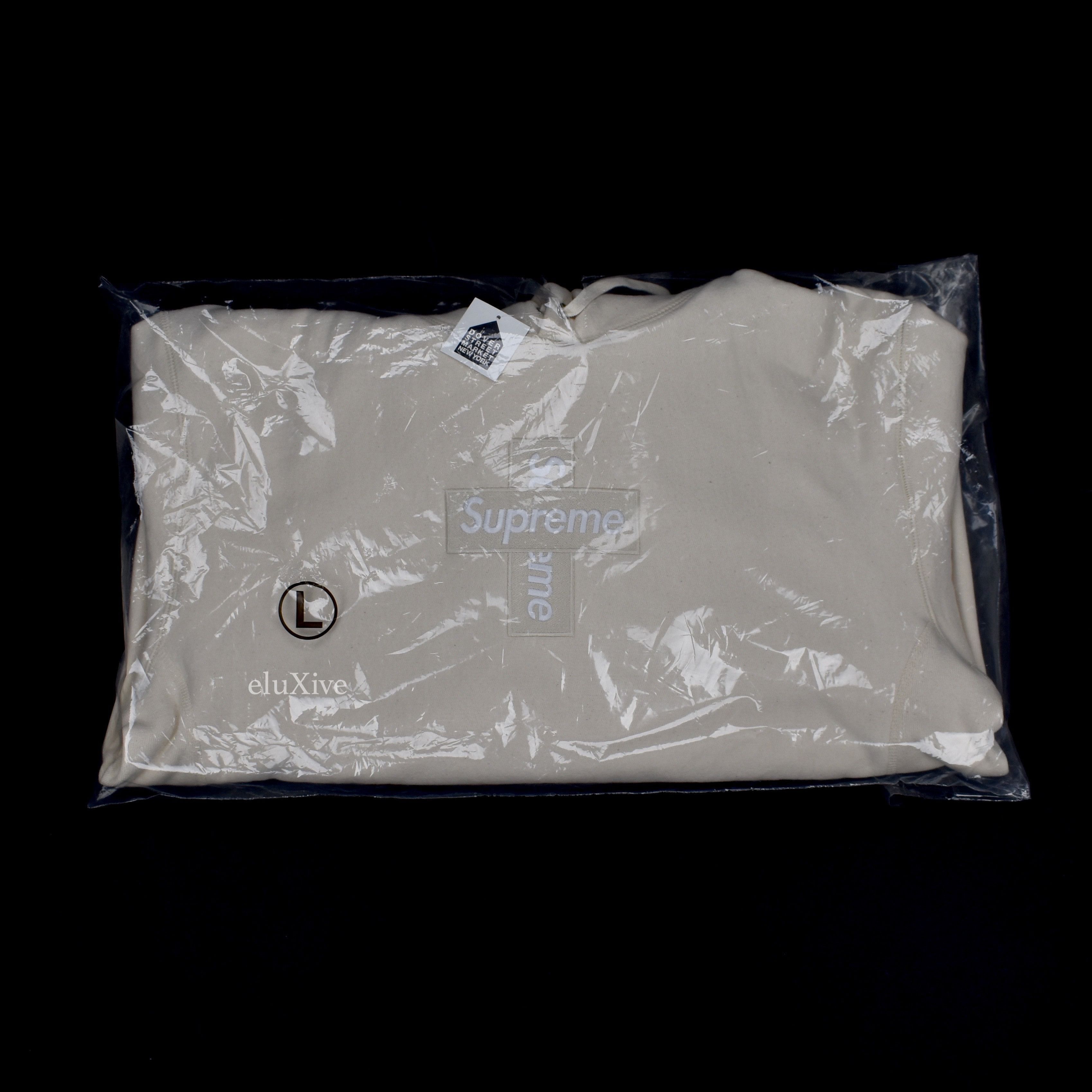 Supreme Supreme Cross Box Logo Hoodie Natural Beige DS Size US L / EU 52-54 / 3 - 1 Preview