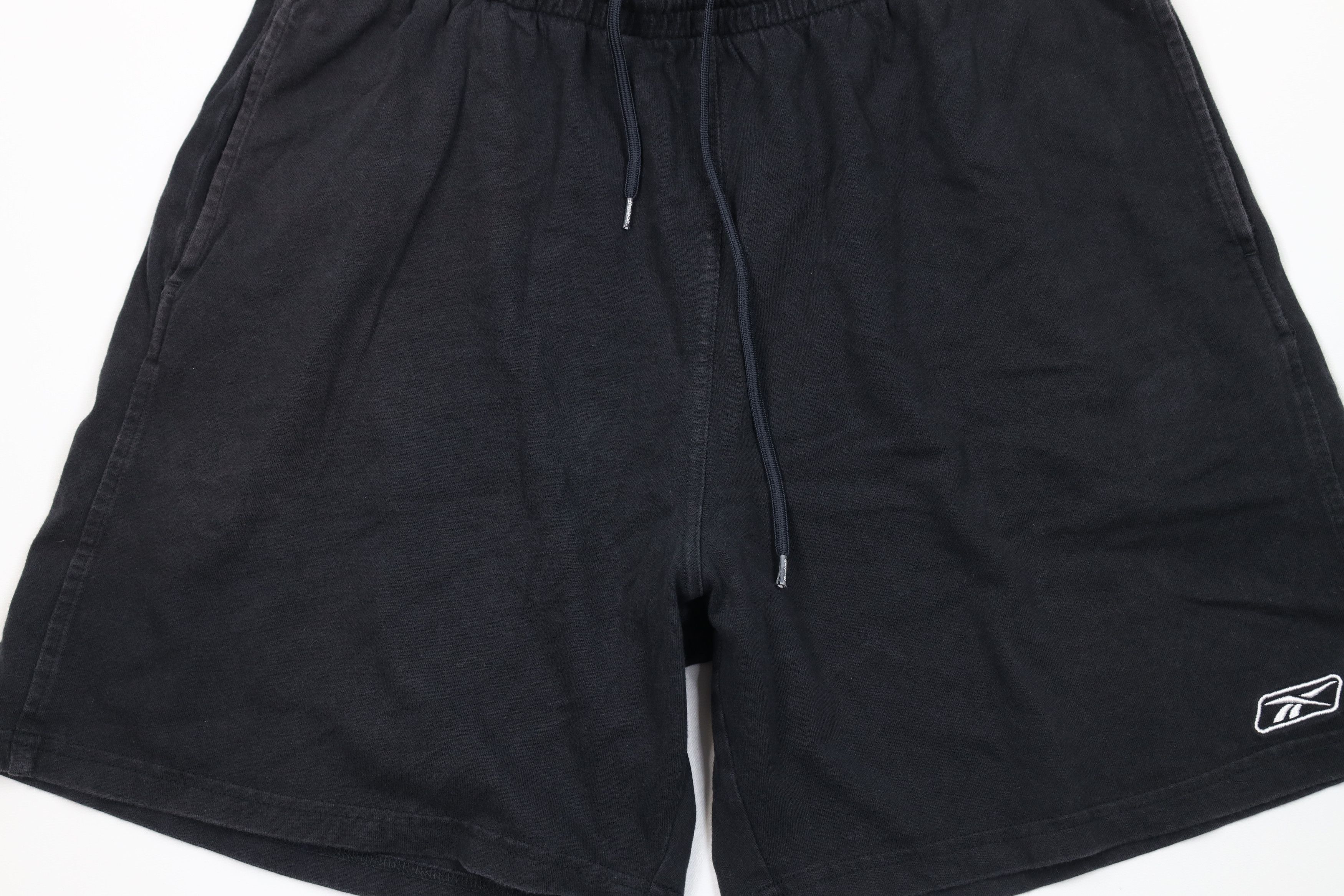 Reebok Vintage 90s Reebok Logo Above Knee Shorts Black Cotton Size US 36 / EU 52 - 3 Thumbnail