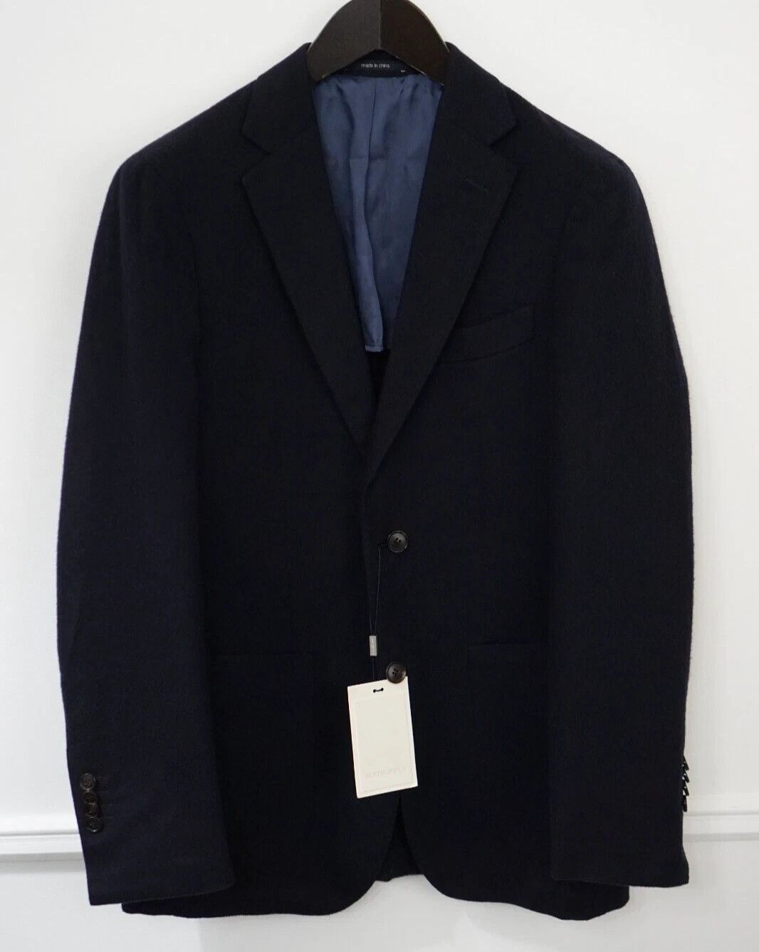 Suitsupply Men Suitsupply Blazer Navy Blue Cashmere Carlo Barbera US36 Size 36R - 1 Thumbnail