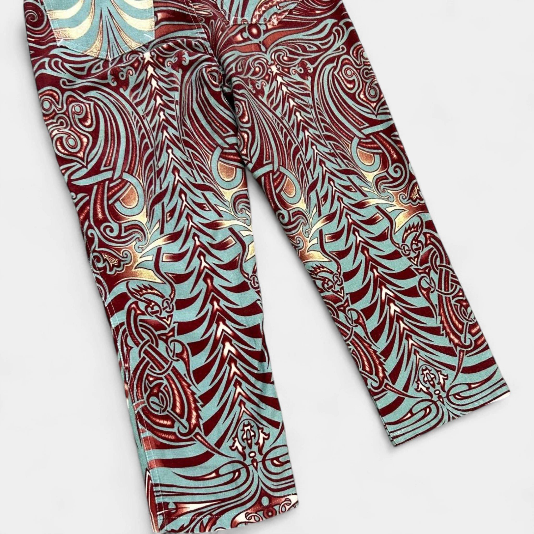 Jean Paul Gaultier Jean Paul Gaultier 2000's Tribal Pattern Pants Size 26" / US 2 / IT 38 - 7 Thumbnail