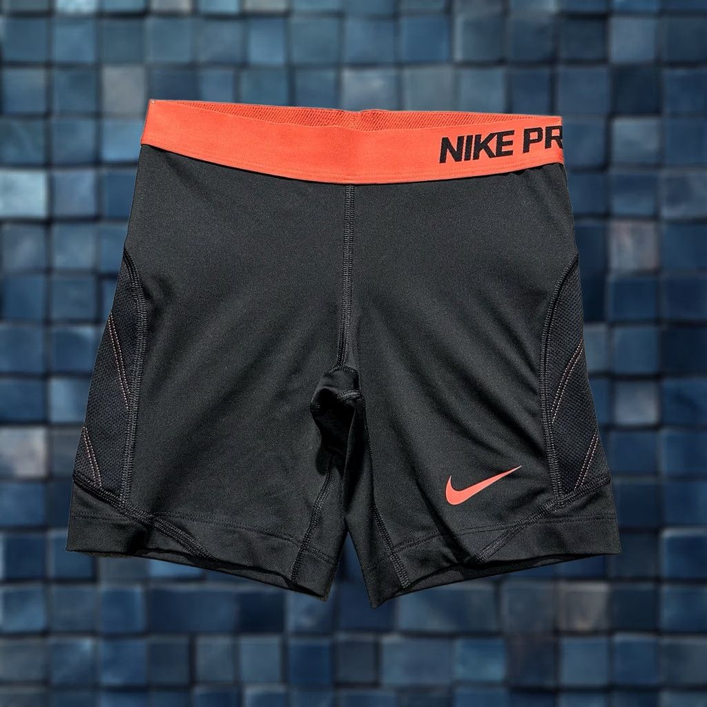 Nike Nike Pro Shorts Dri Fit Softball Sliding Sliders Black Red Medium Girls Size 32" / US 10 / IT 46 - 1 Thumbnail