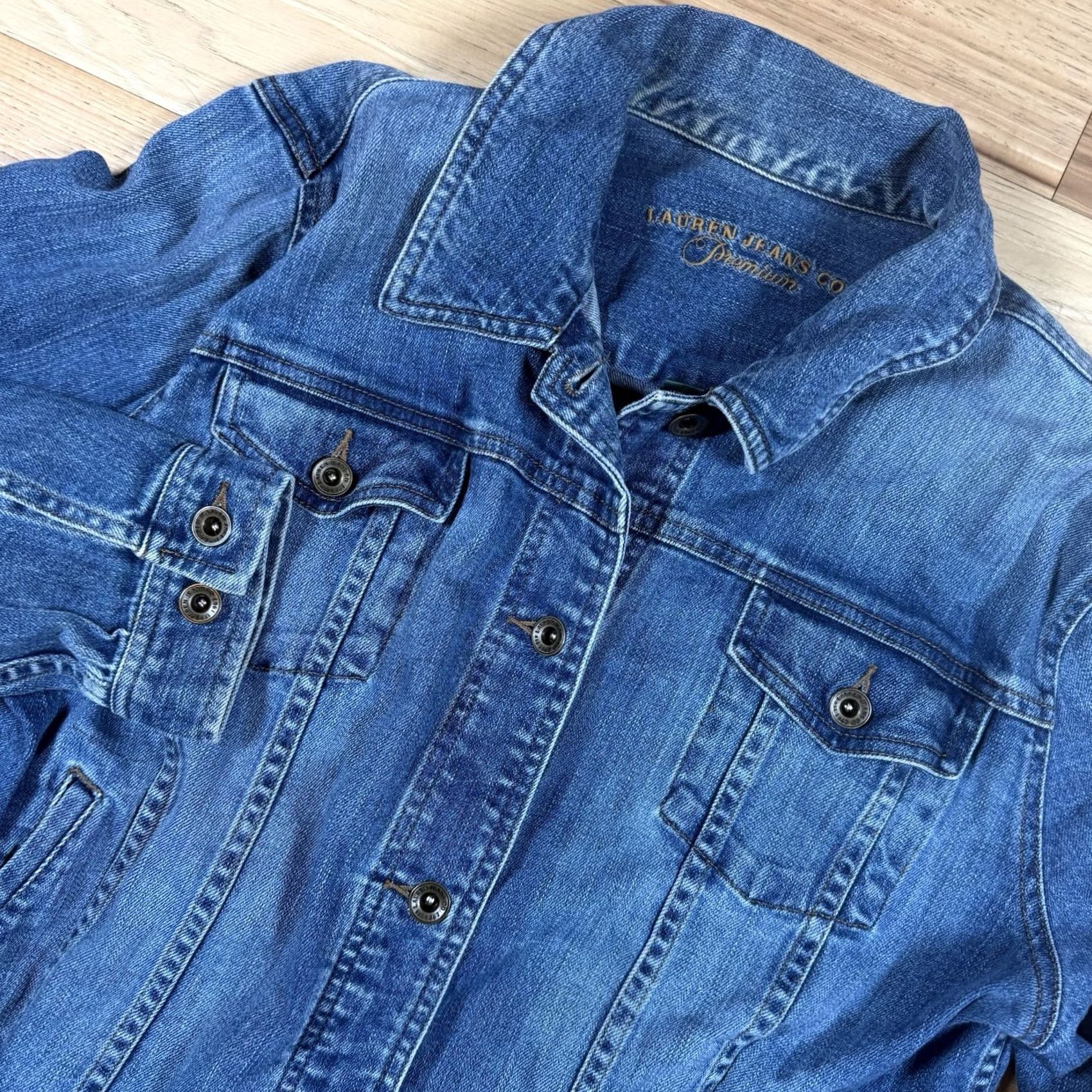 Ralph Lauren VINTAGE Polo Ralph Lauren Women's Jacket L Blue Denim Dungarees Jeans Size 36" / US 14 / IT 50 - 2 Thumbnail