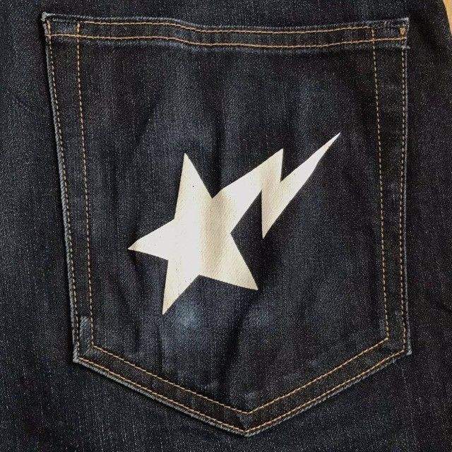 Bape BAPE STA slim fit denim pants a bathing ape star ★size M Size US 32 / EU 48 - 4 Thumbnail