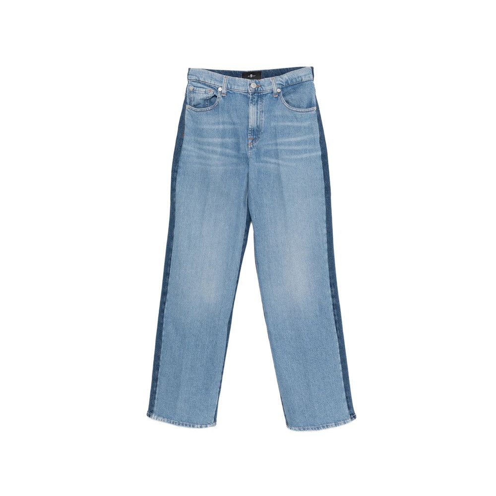 7 For All Mankind 7 For All Mankind BLUE Denim - Straight-Leg Jeans Size 28" / US 6 / IT 42 - 1 Thumbnail