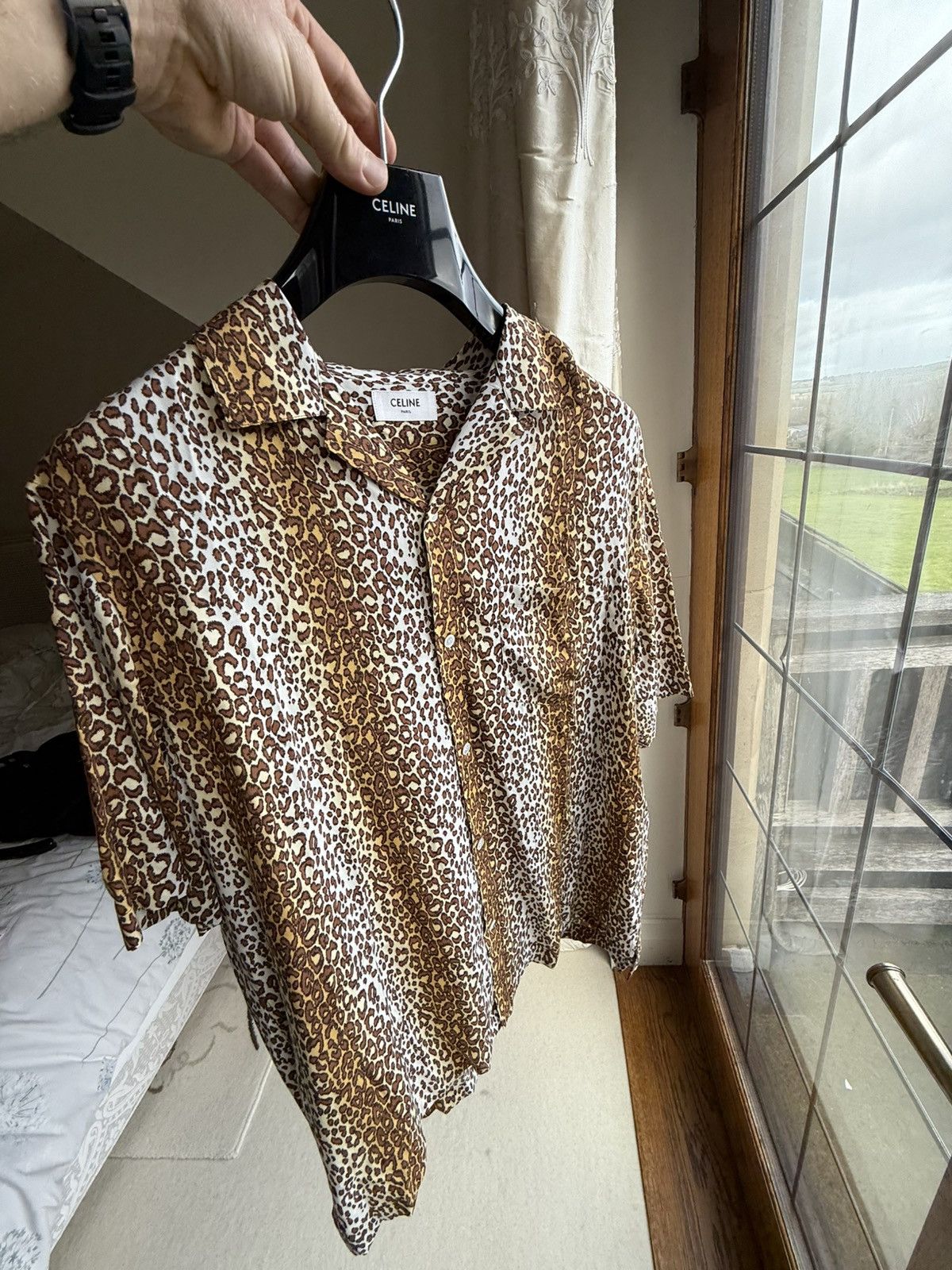 $1.2k 🤑 SS23 Celine leopard Hawaiian shirt Hedi 40 38 ss