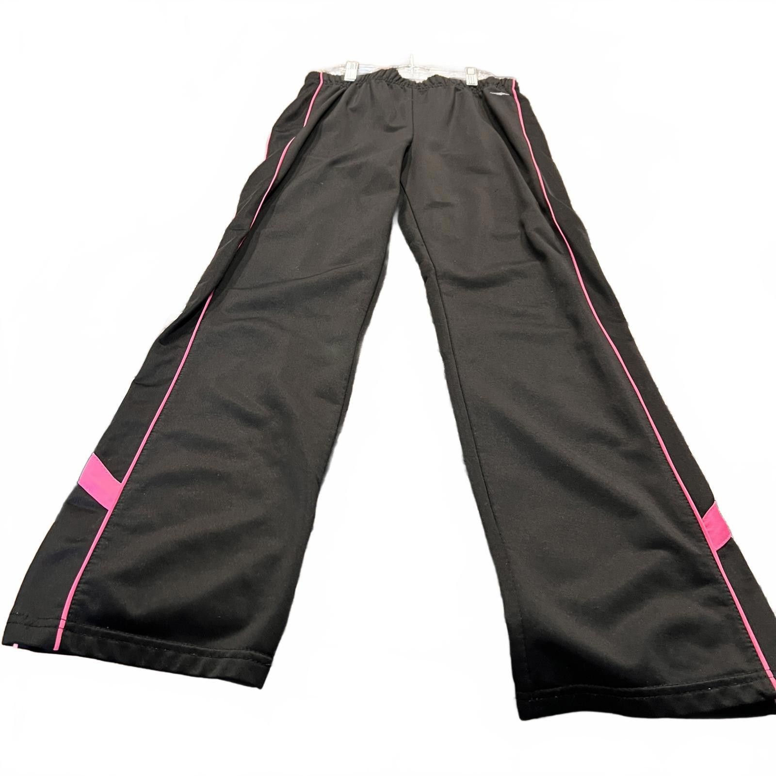 Unknown London Women's Black Activewear Pants with Pink Trim Size ONE SIZE - 3 Thumbnail
