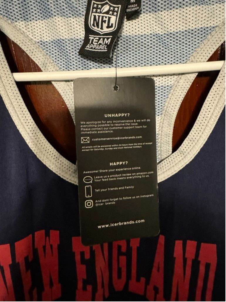 NFL New England Patriots Womens Navy Tank Sz Med NEW WITH TAGS Size M / US 6-8 / IT 42-44 - 6 Thumbnail