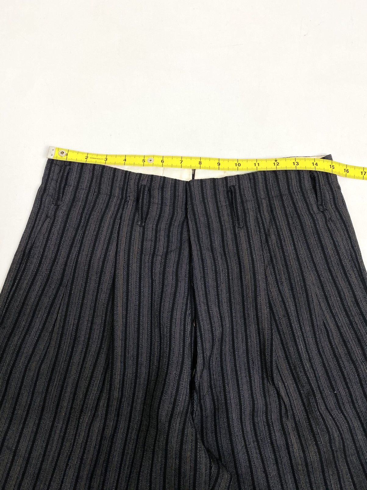 Japanese Brand 🇯🇵Vtg 1960s🇯🇵 Pleated Pants Shorts Pinstripe Heavyweight Wool Size US 30 / EU 46 - 11 Thumbnail