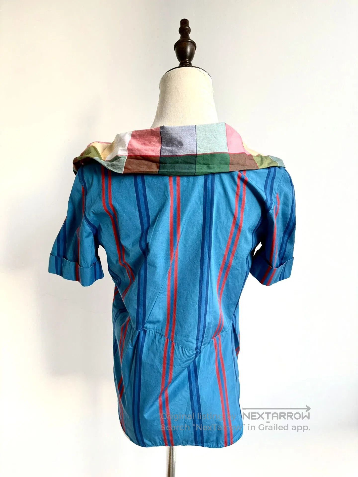 Vivienne Westwood vivienne westwood blue striped short sleeve shirt. Size M / US 6-8 / IT 42-44 - 5 Thumbnail