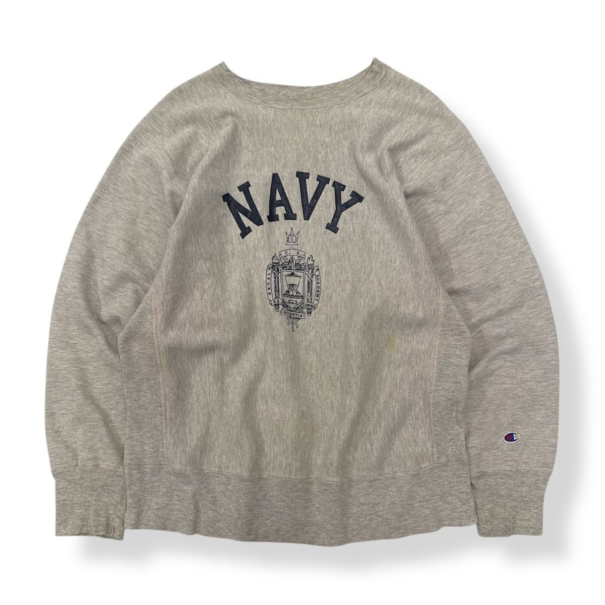 Champion 80s NAVY of Naval Academy R.Weaves Distress Rose Gold inside Size US M / EU 48-50 / 2 - 1 Thumbnail