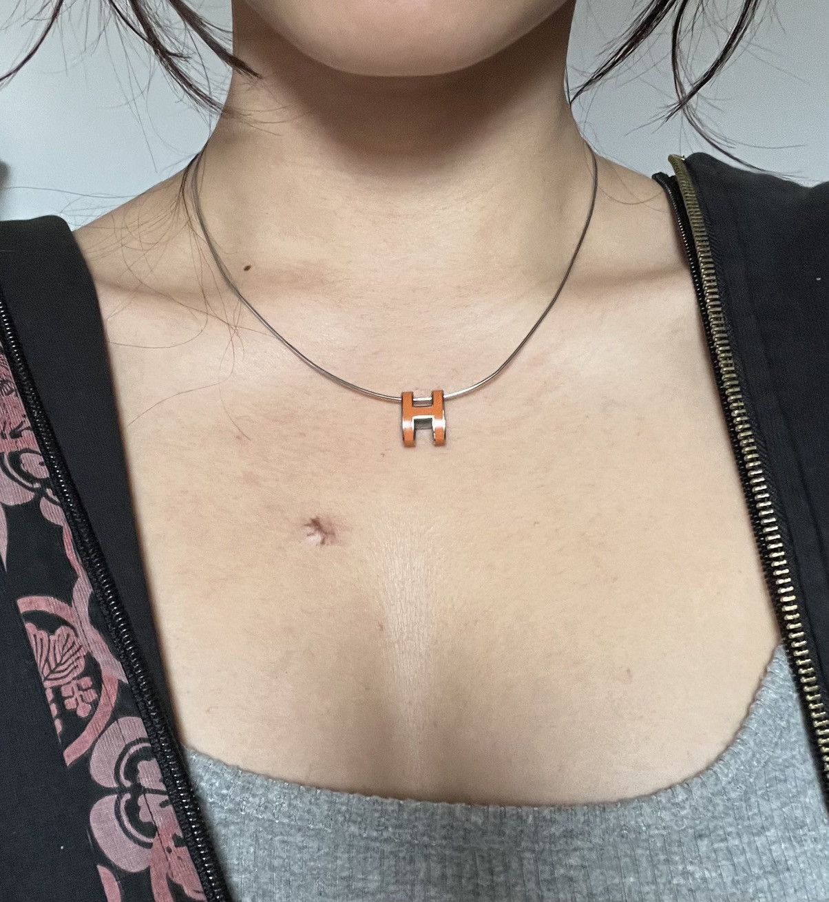 Hermes Hermes Orange Pop H Necklace Size ONE SIZE - 4 Thumbnail