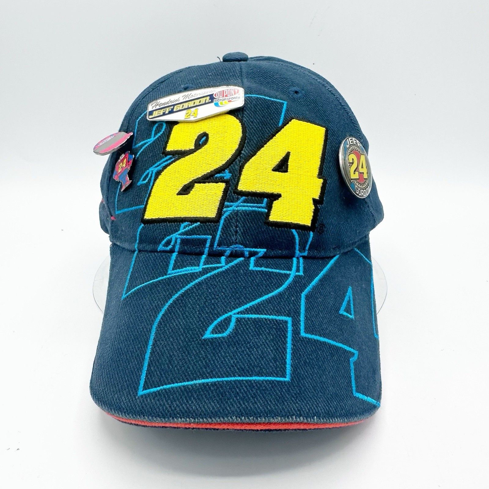 Winners Circle NASCAR Jeff Gordon Hat w/ Pins Adjustable Blue Embroidered Size ONE SIZE - 2 Thumbnail