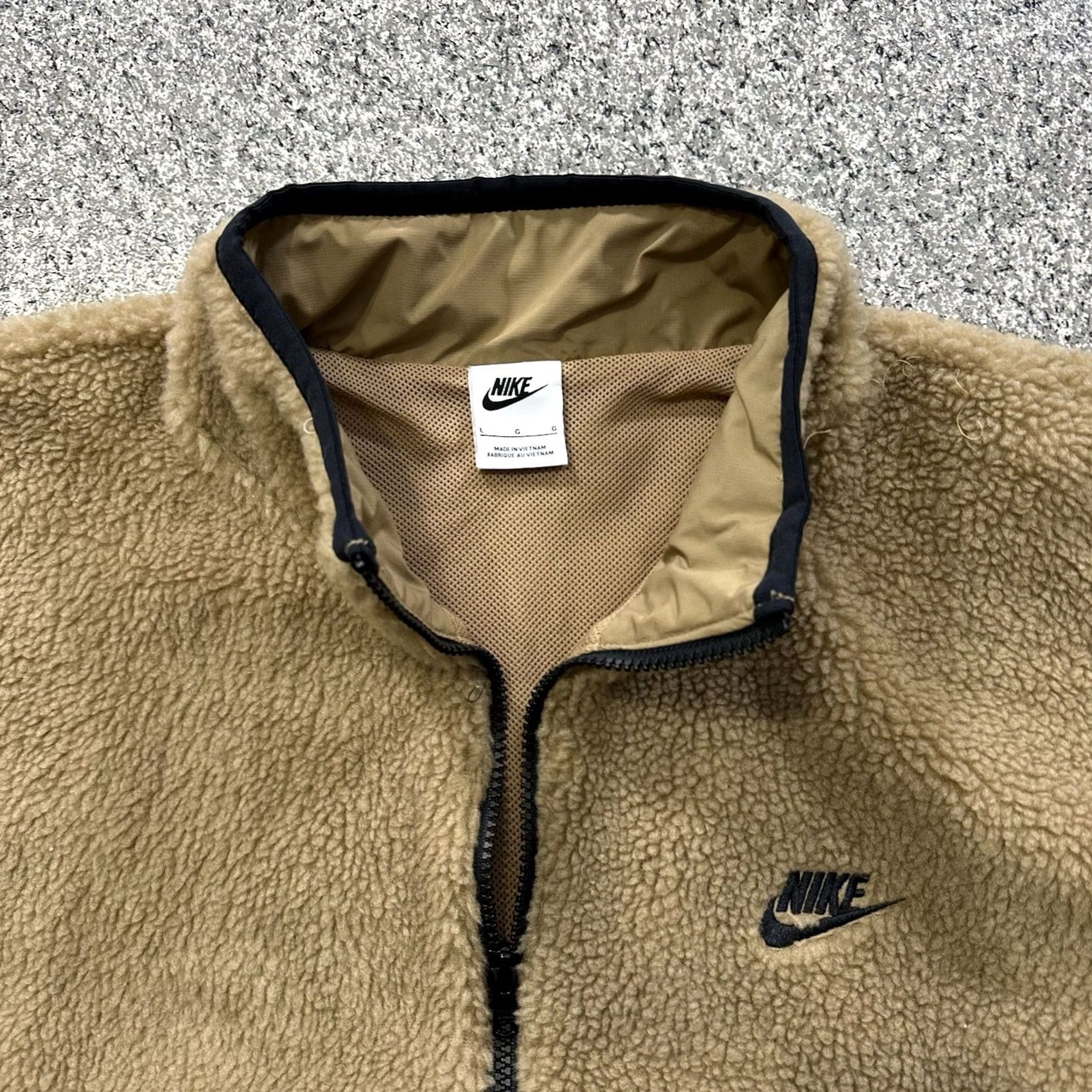 Nike Nike Jacket Mens L Club Sherpa Fleece Anorak 1/2 Zip Pullover Winter Tan Brown Size US L / EU 52-54 / 3 - 2 Thumbnail