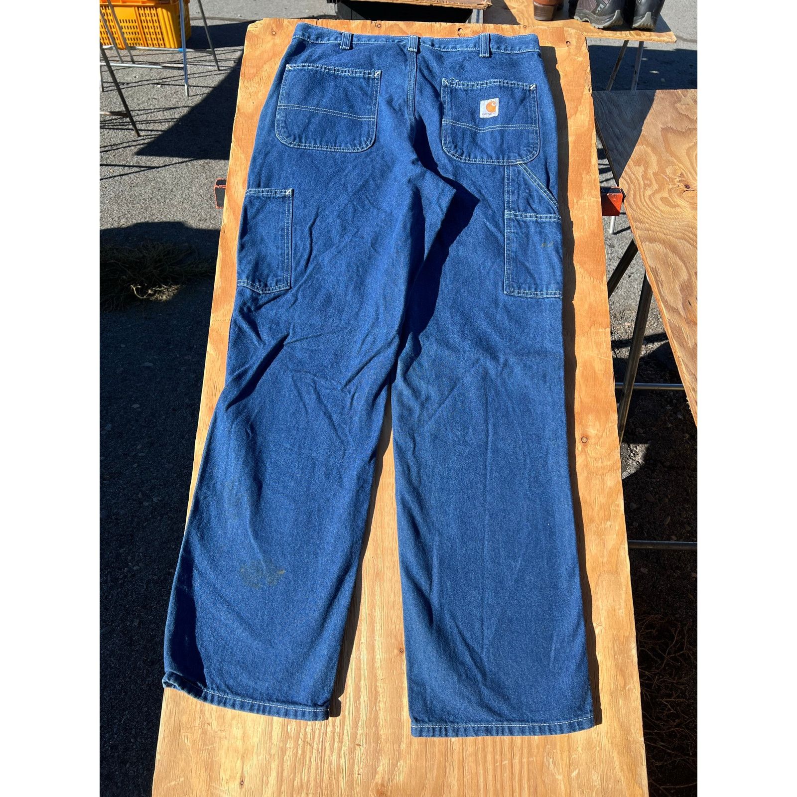 Carhartt Carhartt Jeans 34x 32 Blue Denim Carpenter Dungaree distress Size US 34 / EU 50 - 3 Thumbnail