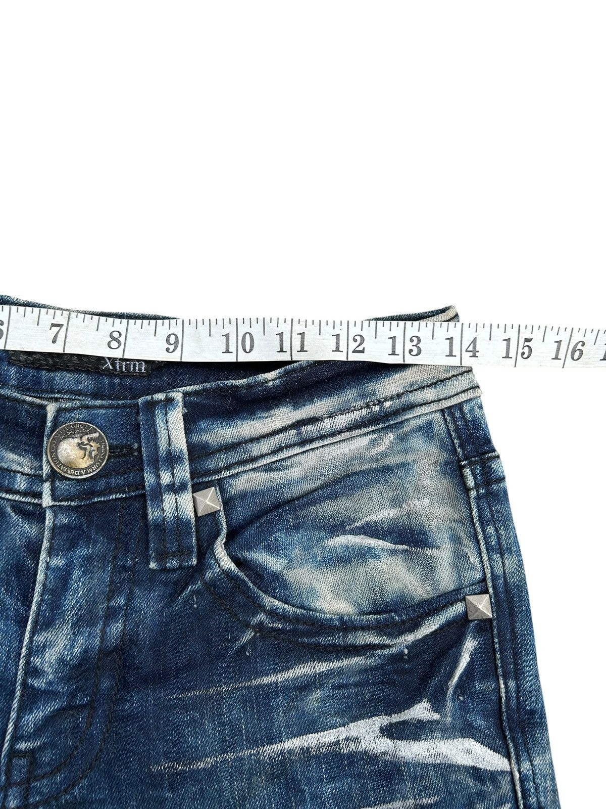 Kapital Xfrm Skull Punk Japanese Distressed Denim Jeans Size US 28 / EU 44 - 18 Thumbnail