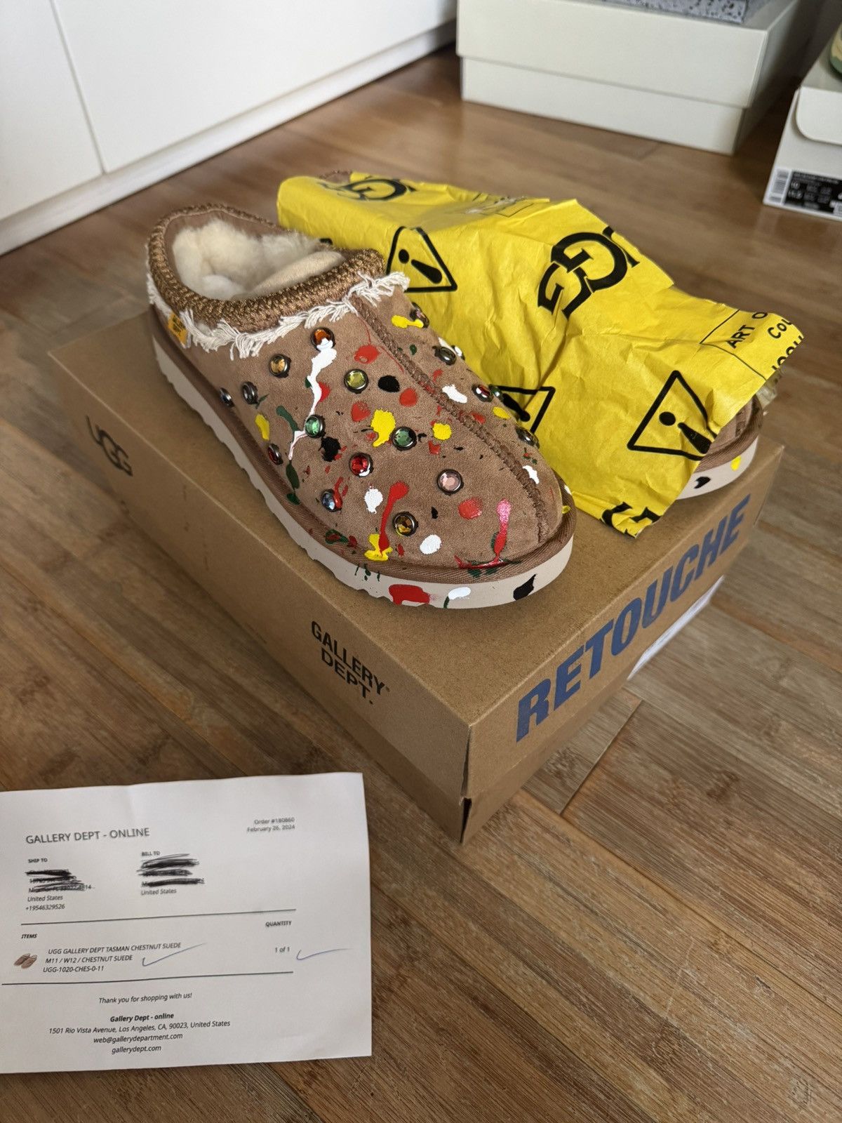 Gallery Dept. × Ugg Gallery Dept X Ugg Tasman Splatter Slipper Size US 11 / EU 44 - 5 Thumbnail