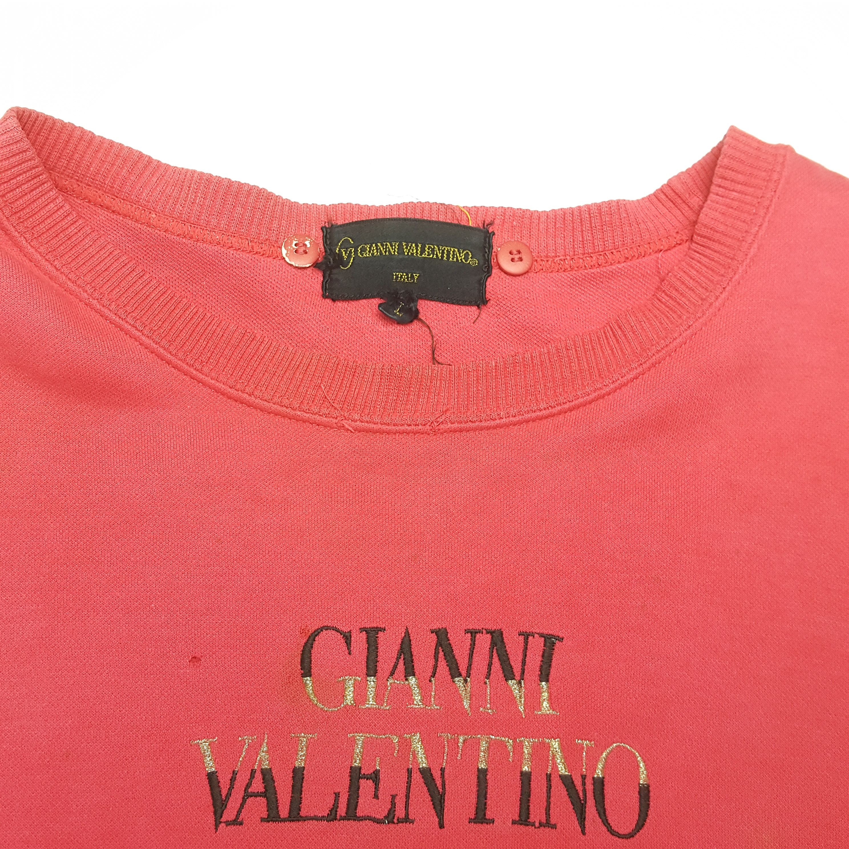 Valentino × Vintage GIANNI VALENTINO Spellout Design Sweatshirt Size US S / EU 44-46 / 1 - 10 Thumbnail
