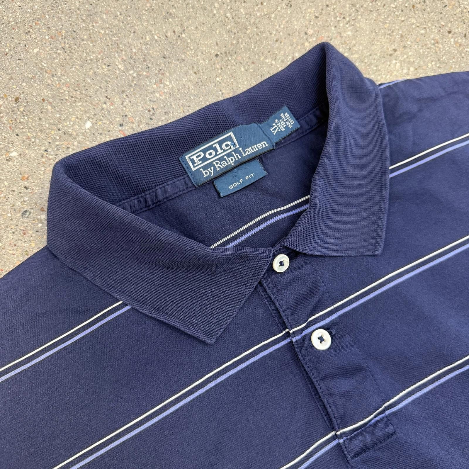 Polo Ralph Lauren Polo Ralph Lauren Shirt Mens XL Blue Striped Golf Classic Size US XL / EU 56 / 4 - 3 Thumbnail