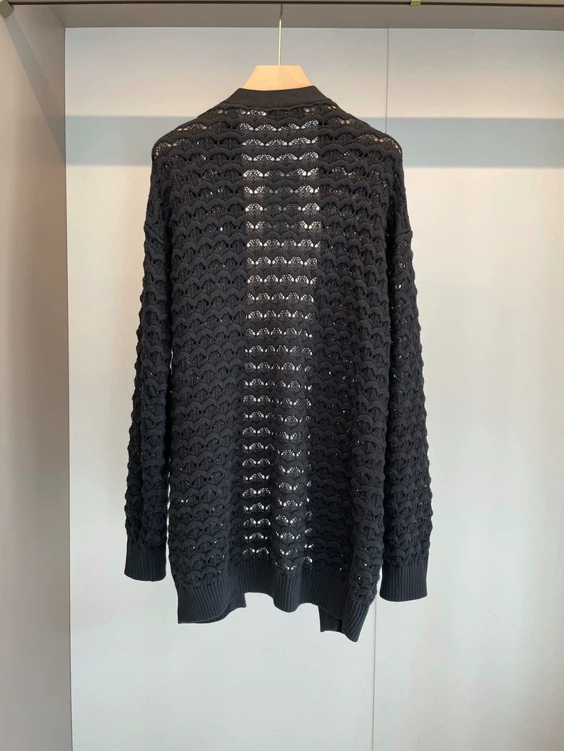 Loro Piana LORO PIANA Black silk cotton sweater cardigan Size L / US 10 / IT 46 - 2 Thumbnail