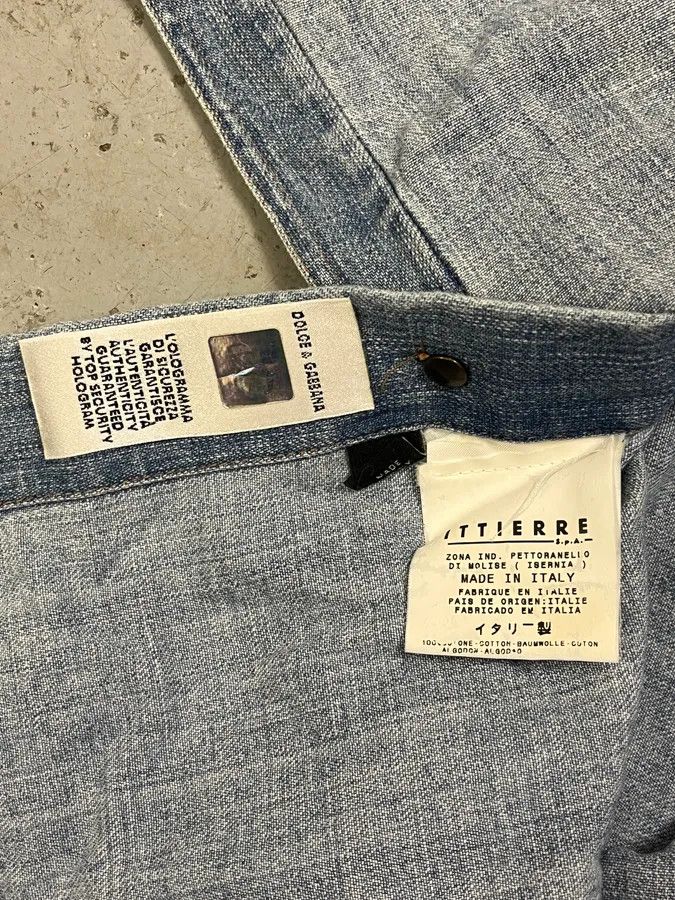 Designer × Dolce & Gabbana × Vintage AW2004 Dolce & Gabbana Blue Printed Sleeveless Denim Vest Size US M / EU 48-50 / 2 - 9 Thumbnail