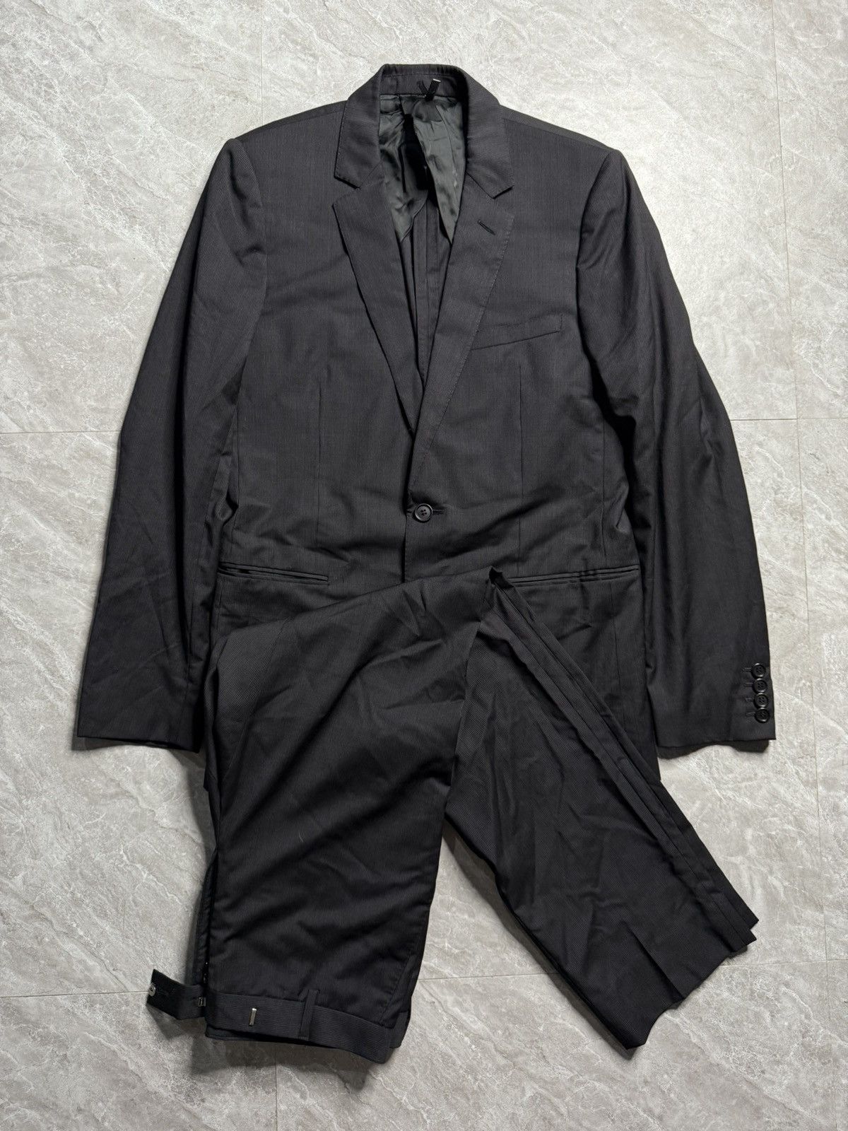Dior Dior By Hedi Slimane S/S 06 Pinstripe Slim 2B Suit Size 50S - 2 Thumbnail
