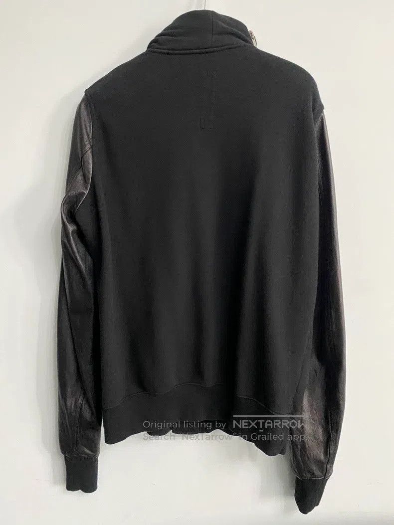 Rick Owens RICK OWENS Main Line Stand Collar Leather Sleeve Zip-up Ja Size US L / EU 52-54 / 3 - 2 Thumbnail