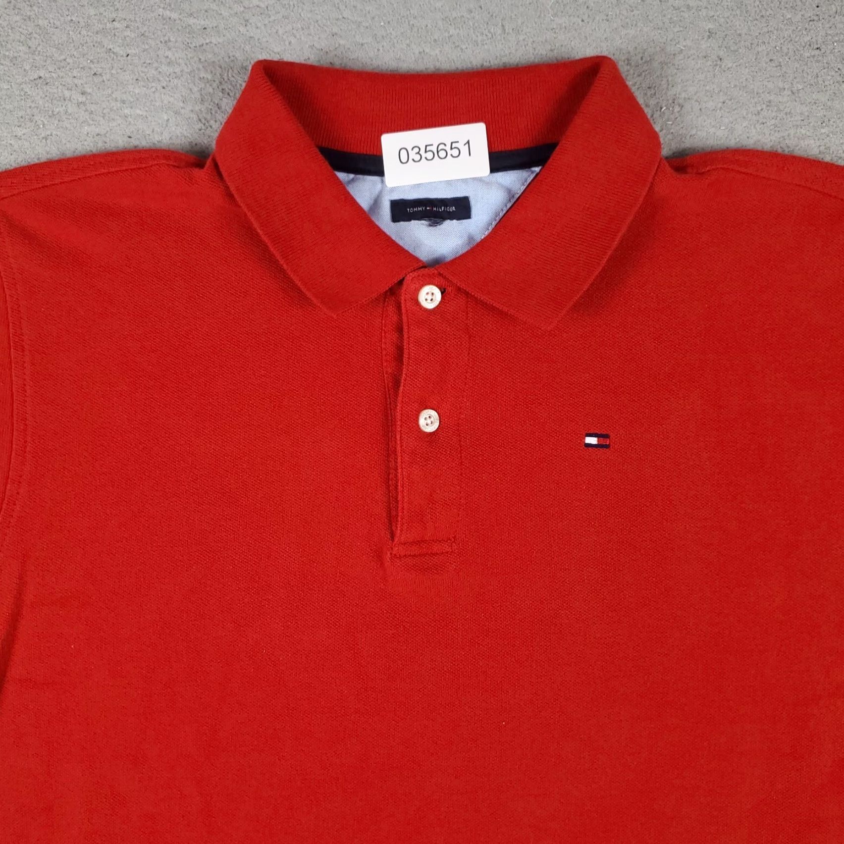 Tommy Hilfiger VINTAGE Tommy Hilfiger Polo Shirt Mens Small Red Short Sleeve Polo Shirt S Red Classic Logo 90s Sports Mens Size US S / EU 44-46 / 1 - 2 Thumbnail